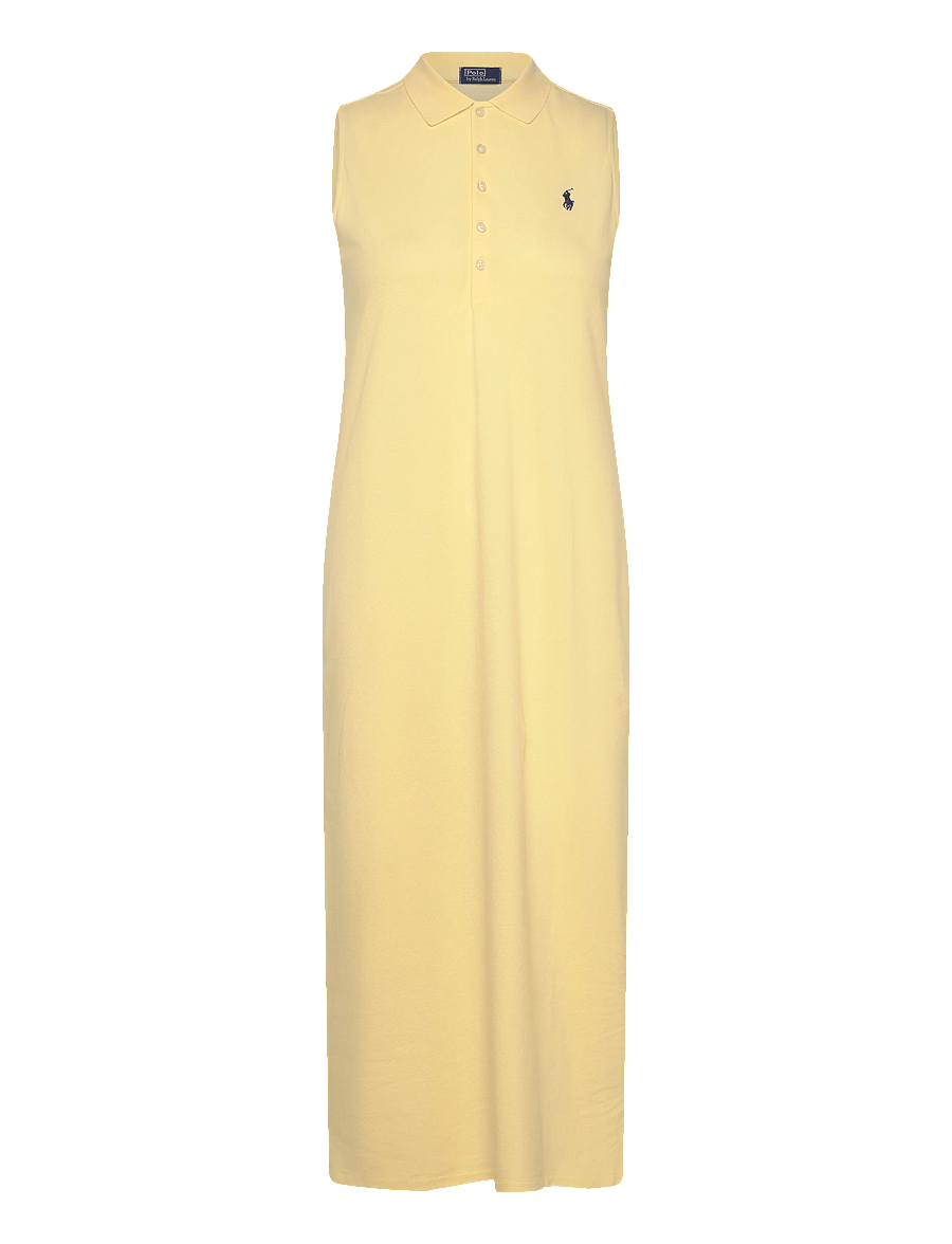 Polo Ralph Lauren - Stretch-Cotton Sleeveless Polo Dress - maxi dresses - tbird yellow - 0