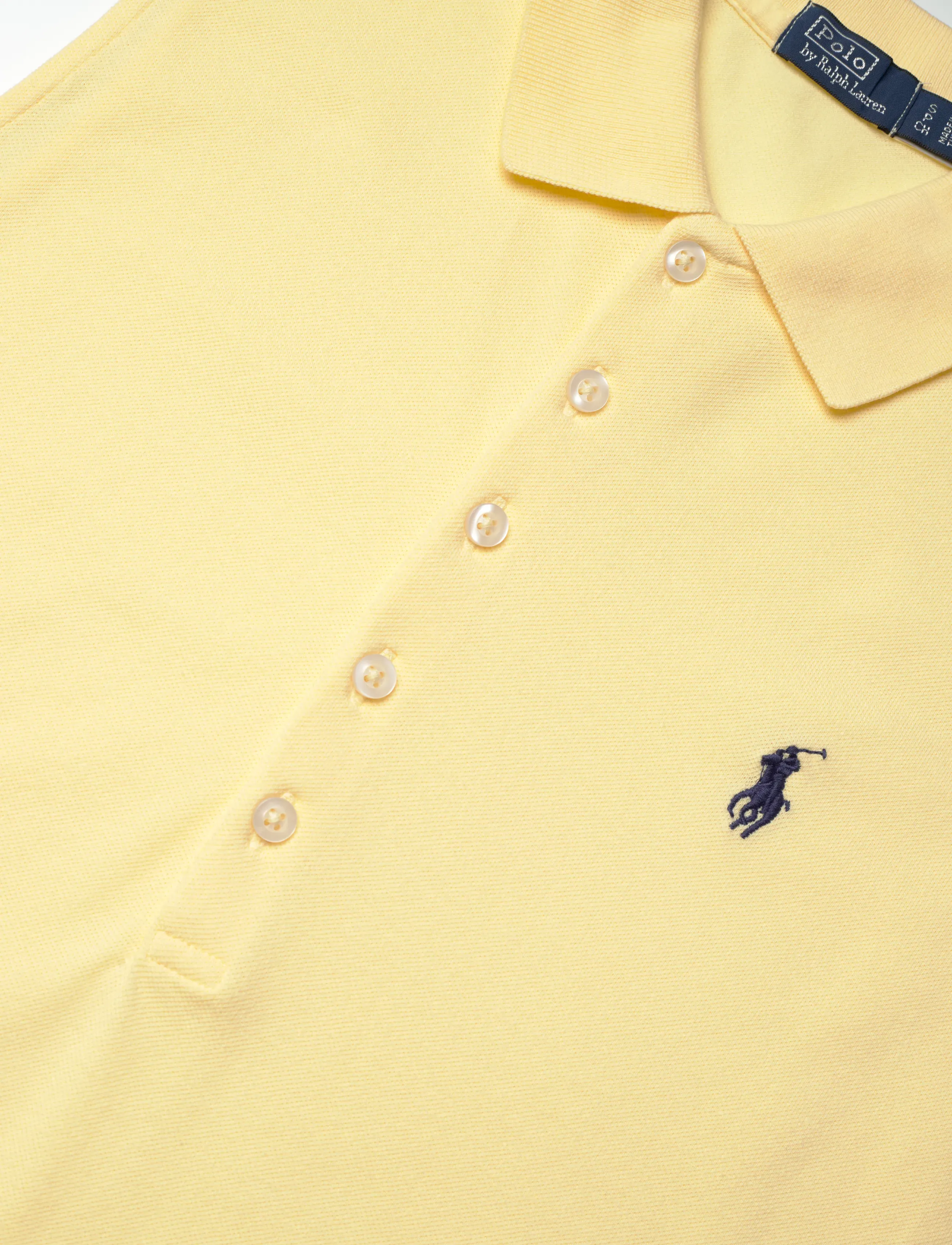 Polo Ralph Lauren - Stretch-Cotton Sleeveless Polo Dress - maxi dresses - tbird yellow - 2
