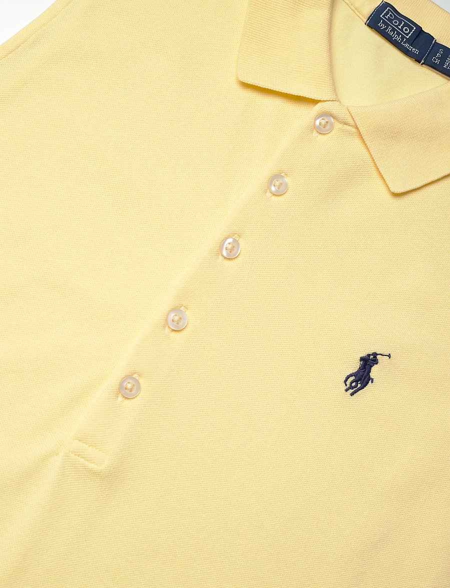 Polo Ralph Lauren - Stretch-Cotton Sleeveless Polo Dress - maxi dresses - tbird yellow - 2