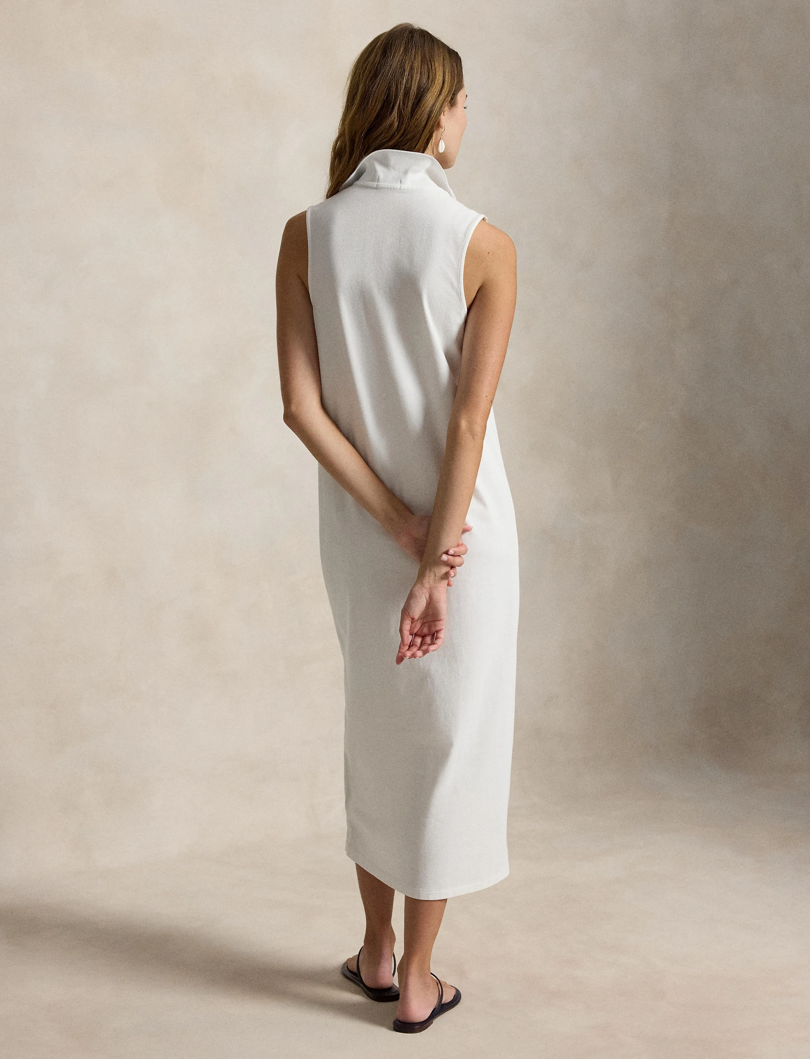 Polo Ralph Lauren Stretch-Cotton Sleeveless Polo Dress midiklänningar dam – bild 7