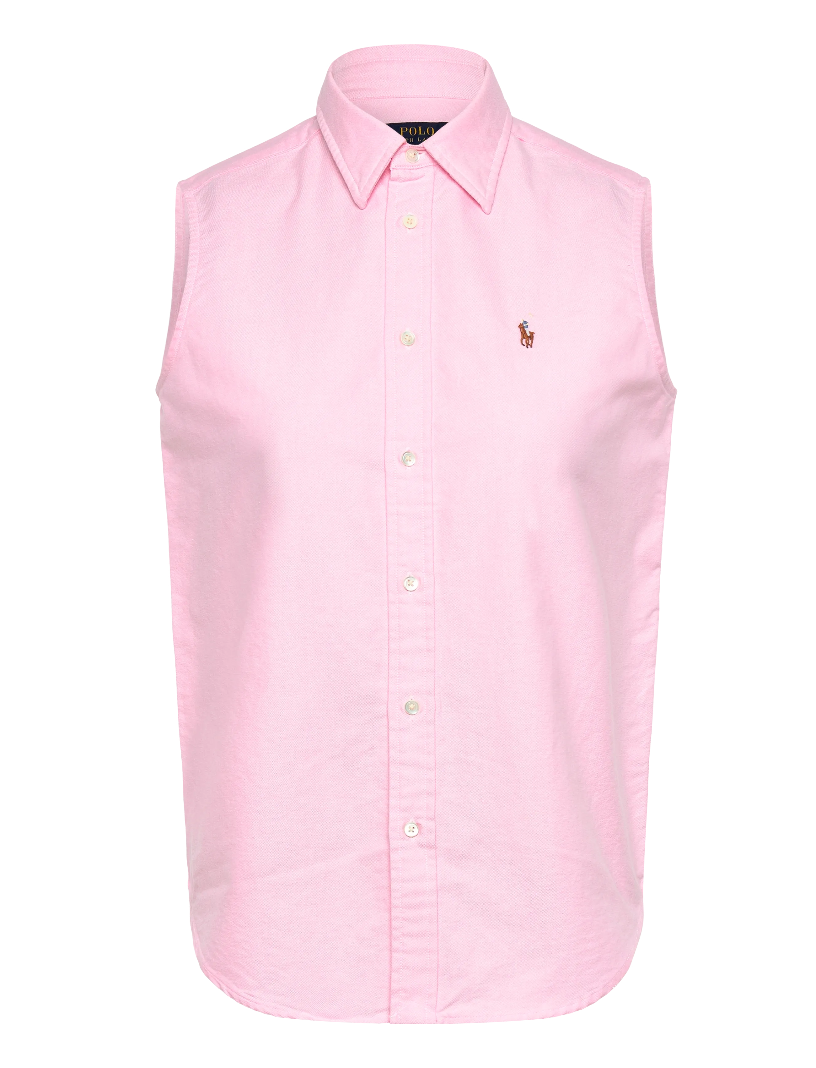 Polo Ralph Lauren Cotton Oxford Sleeveless Shirt - Polo Ralph Lauren - BATH PINK / pink/rose