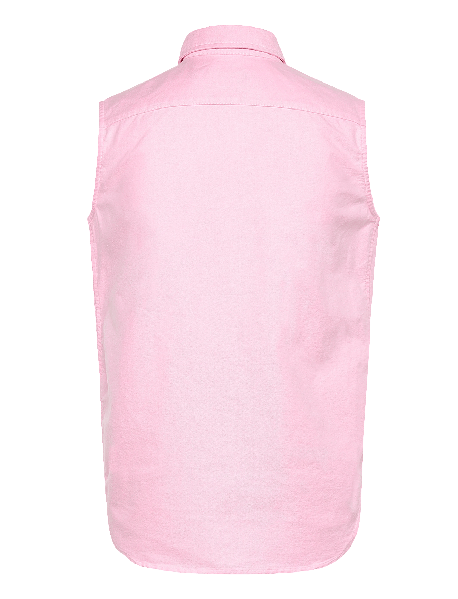 Polo Ralph Lauren - Cotton Oxford Sleeveless Shirt - jeansskjortor - bath pink - 1