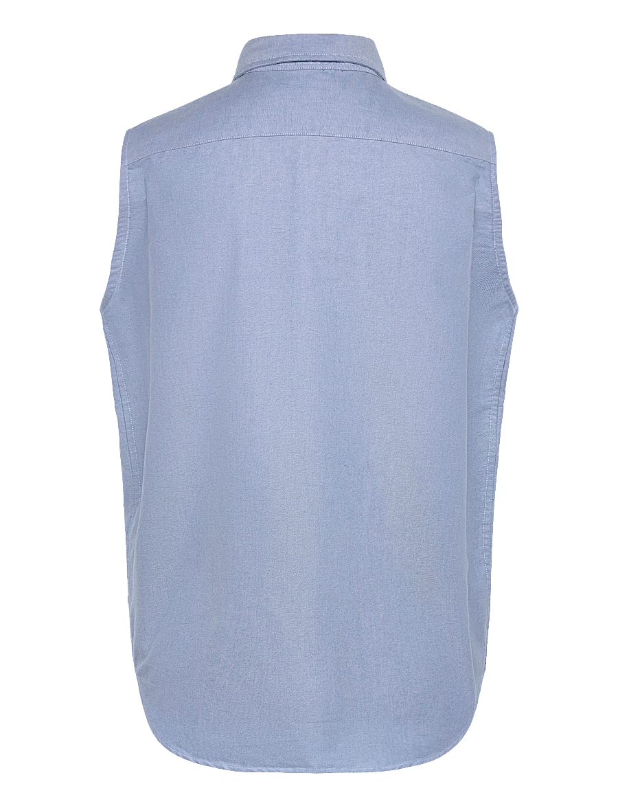 Polo Ralph Lauren - Cotton Oxford Sleeveless Shirt - denim shirts - bsr blue - 1