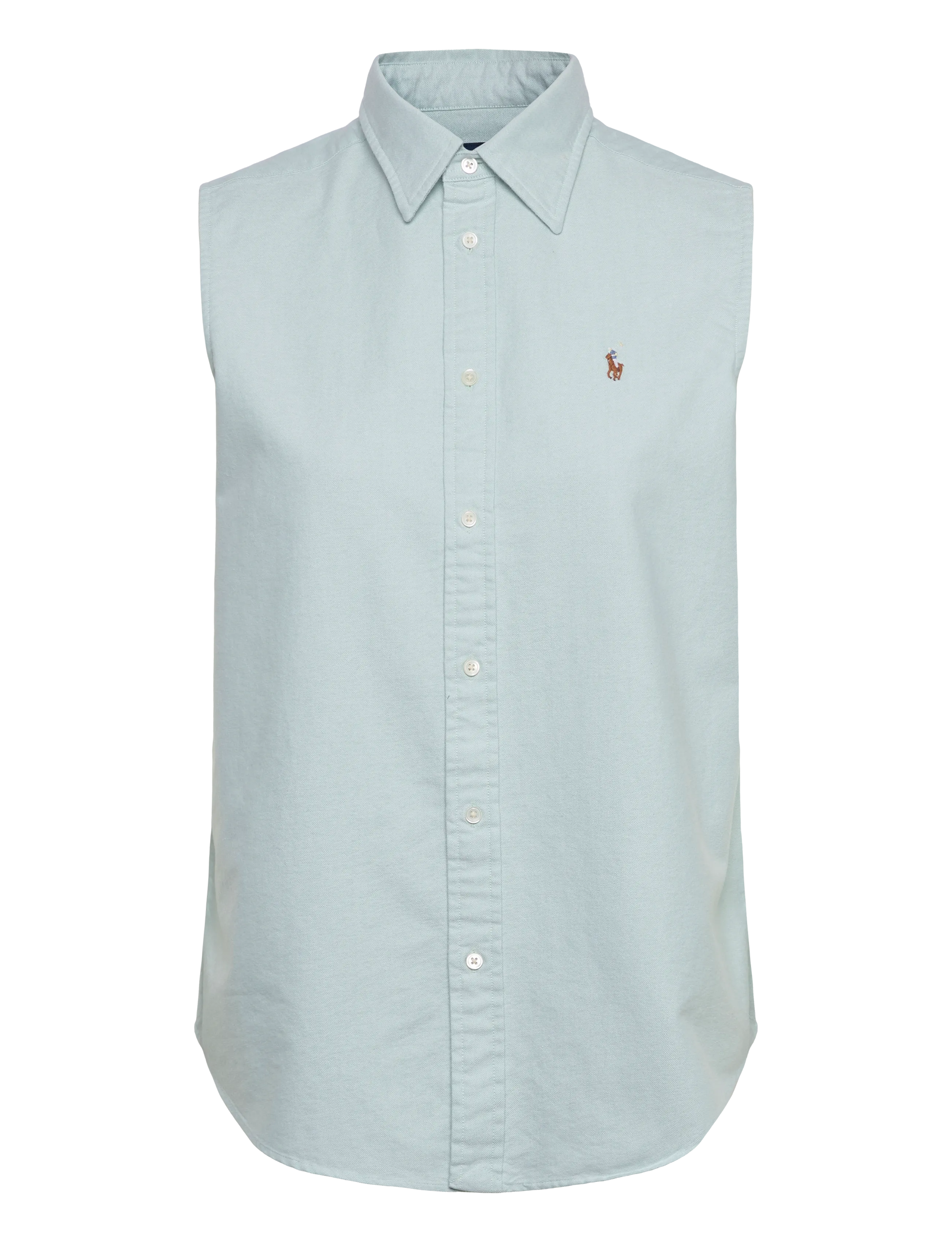 Polo Ralph Lauren Cotton Oxford Sleeveless Shirt - Nyheter - ESSEX GREEN / blue