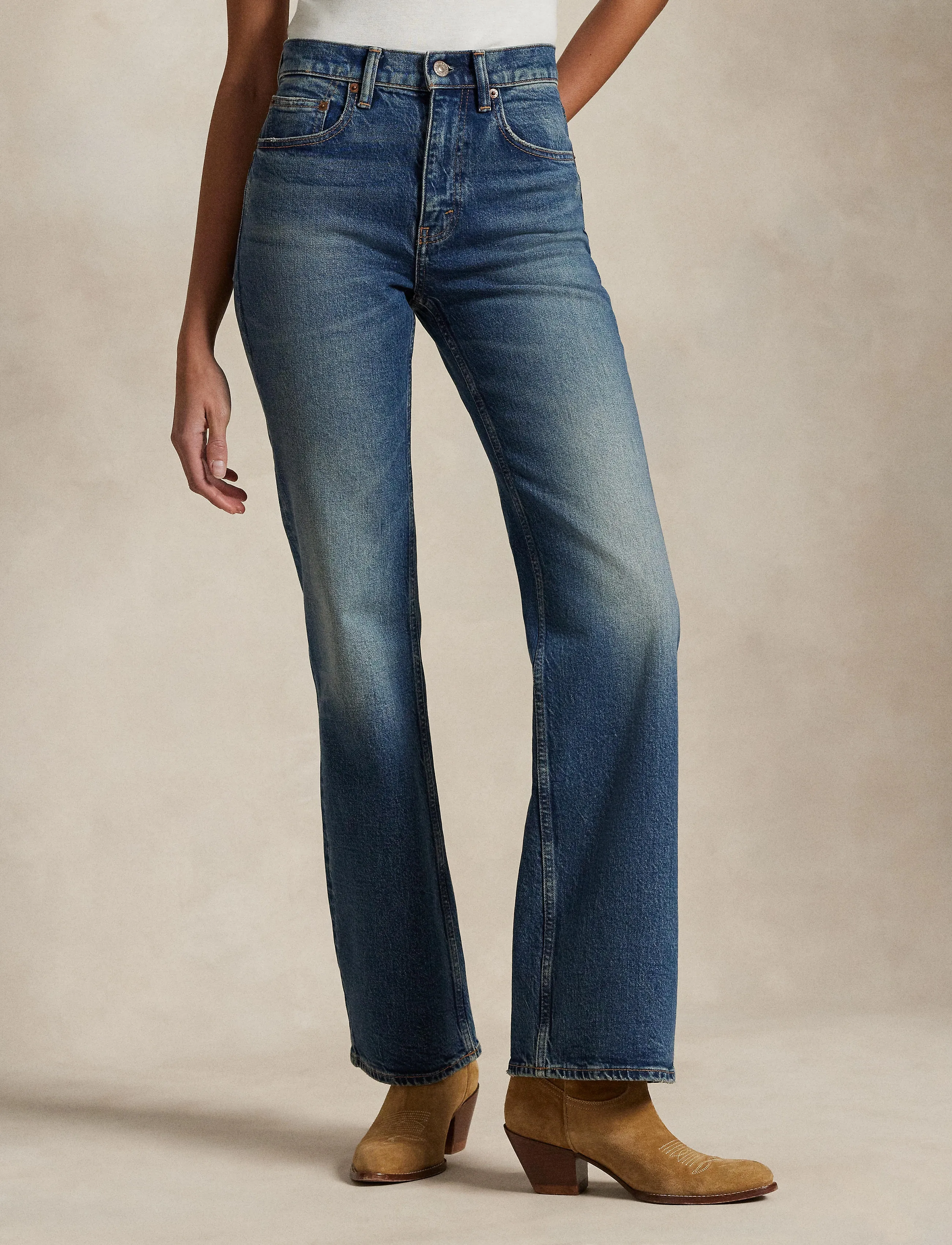 Polo Ralph Lauren LOW STR DENIM-FUL-FLR - Transitional Layering - PEORIA WASH / blue