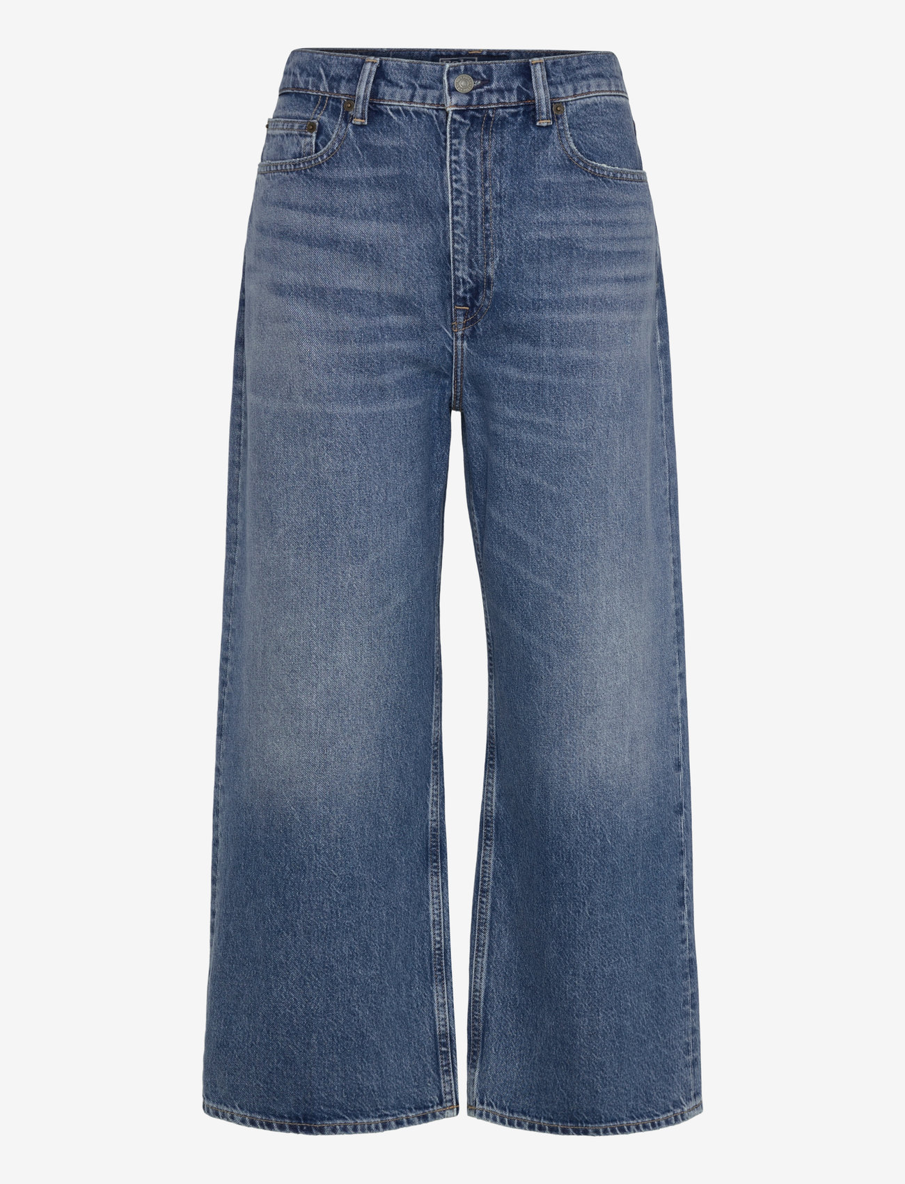 Polo Ralph Lauren - High-Rise Wide-Leg Crop Jean - wide leg jeans - maceen wash - 0