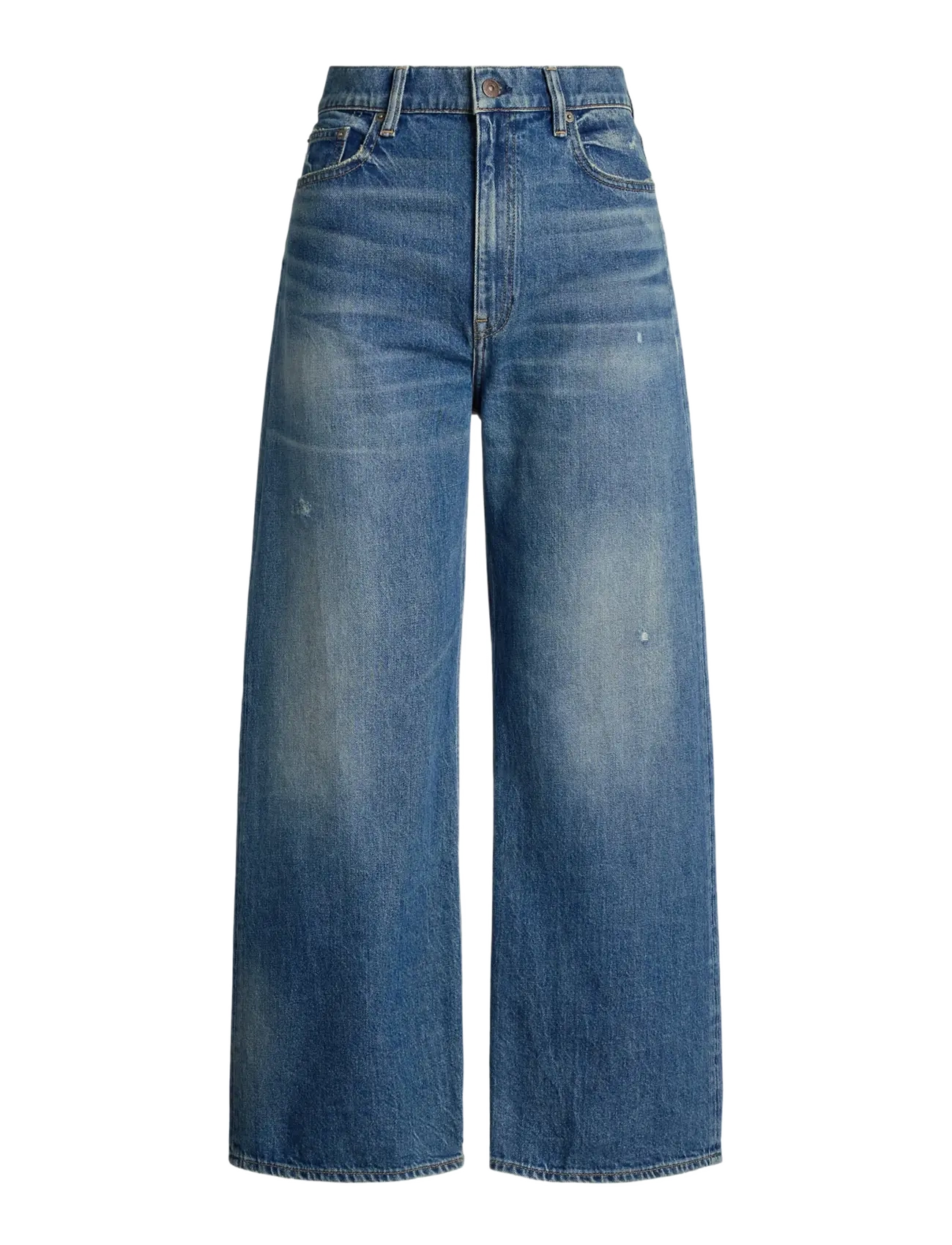 Polo Ralph Lauren - High-Rise Wide-Leg Crop Jean - pantalons larges - maceen wash - 1