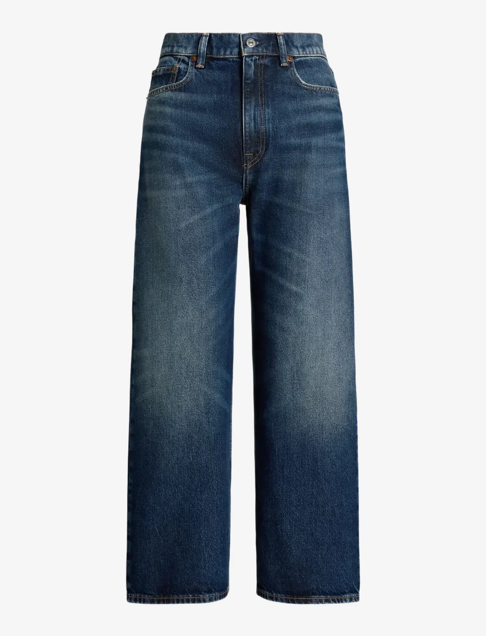 Polo Ralph Lauren - High-Rise Wide-Leg Crop Jean - vida jeans - mylio wash - 1