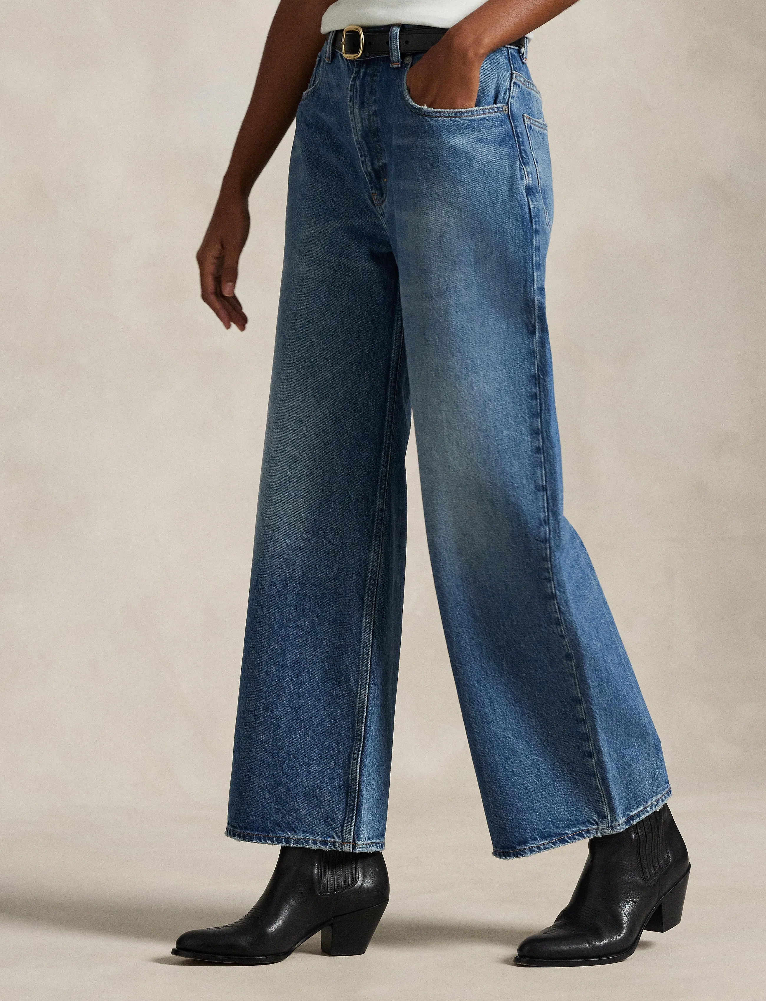 Polo Ralph Lauren Relaxed Wide-Leg Jean, 25, Jeans, Blau - Wide, Frauen