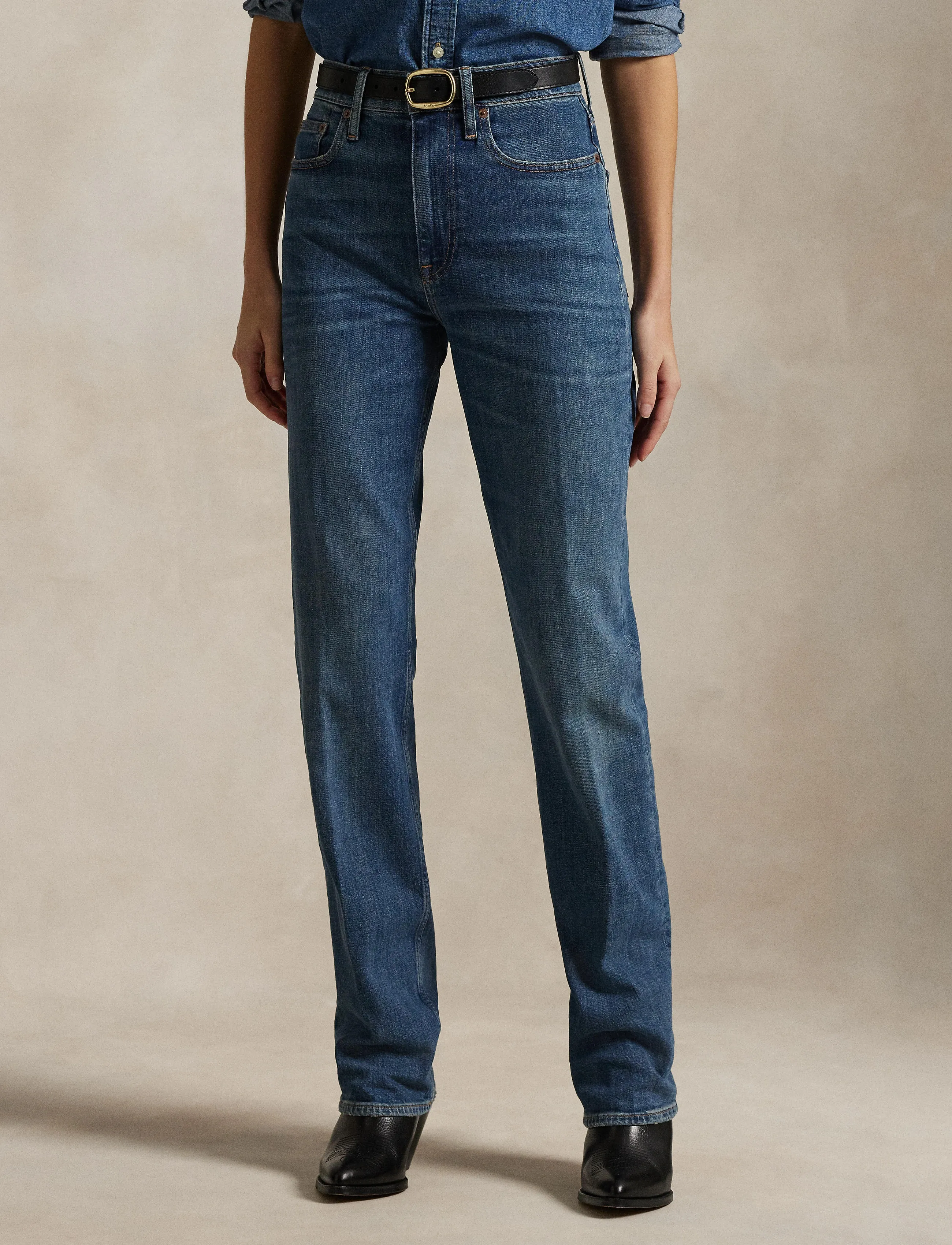 Polo Ralph Lauren Low Str Denim-Ful-Str, 25, Jeans, Blau - Straight-regular, Frauen