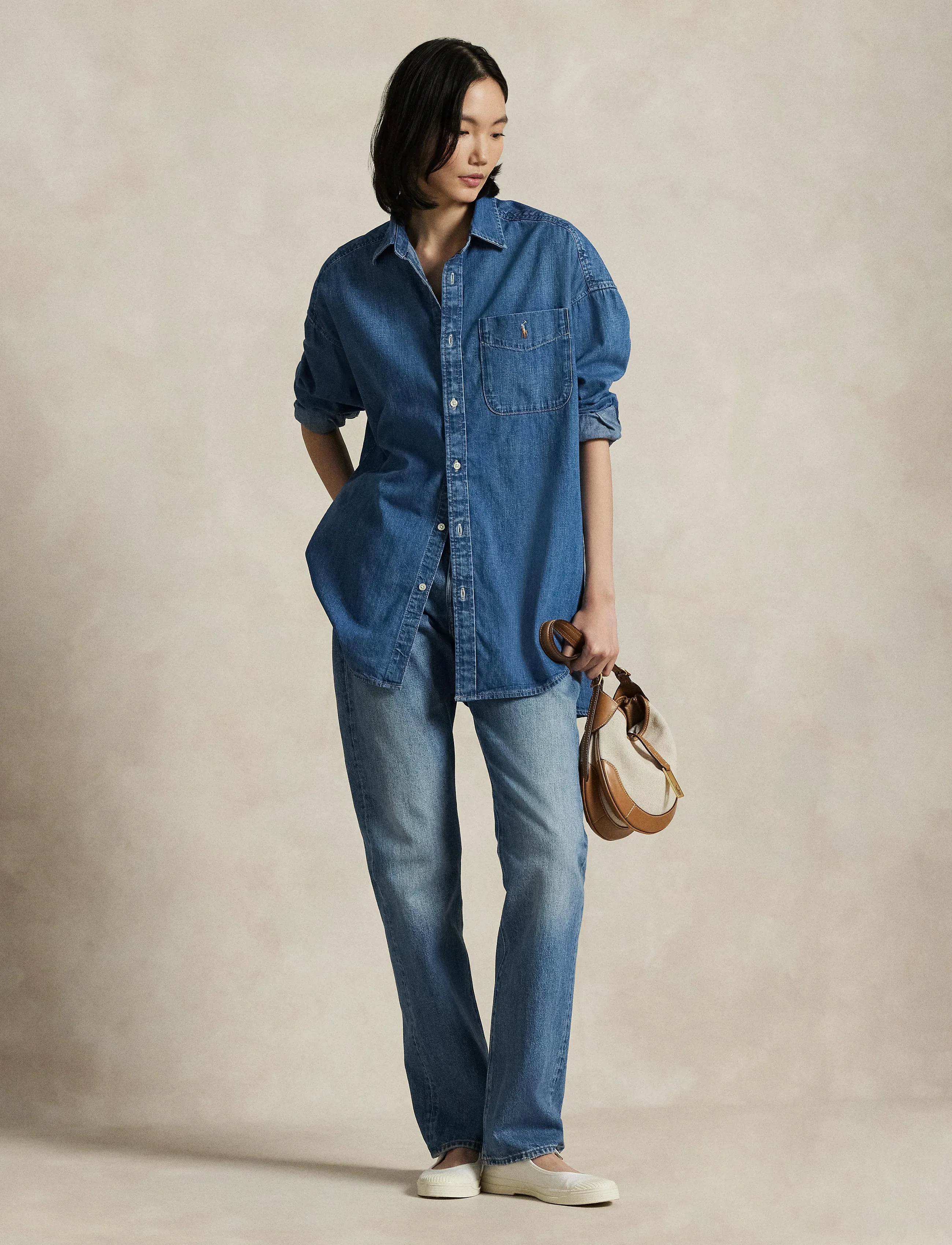 Oversize Denim Shirt - GOLFITO WASH