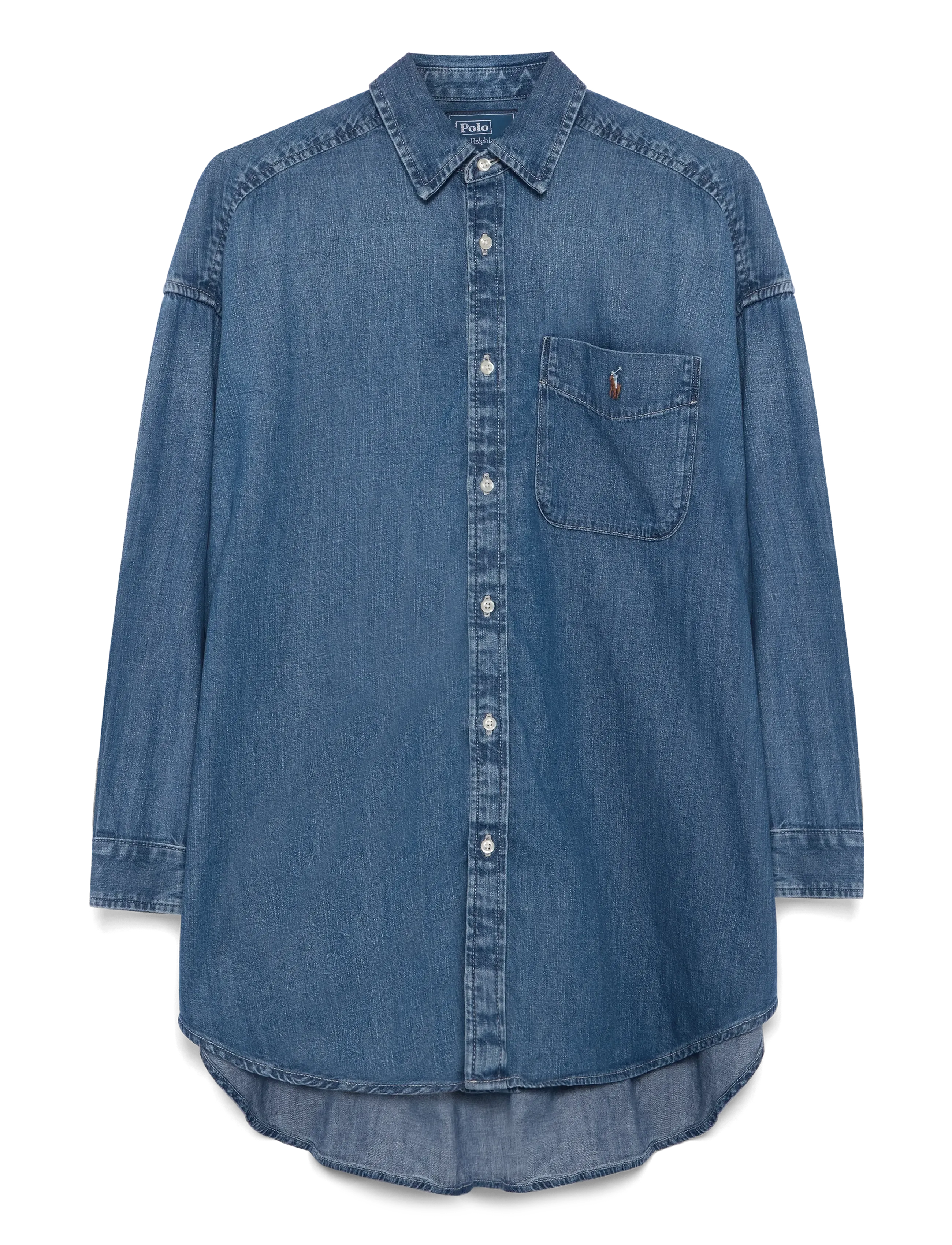 Polo Ralph Lauren 2X1 DENIM-LSL-BFS - Pluusid ja särgid - GOLFITO WASH / blue