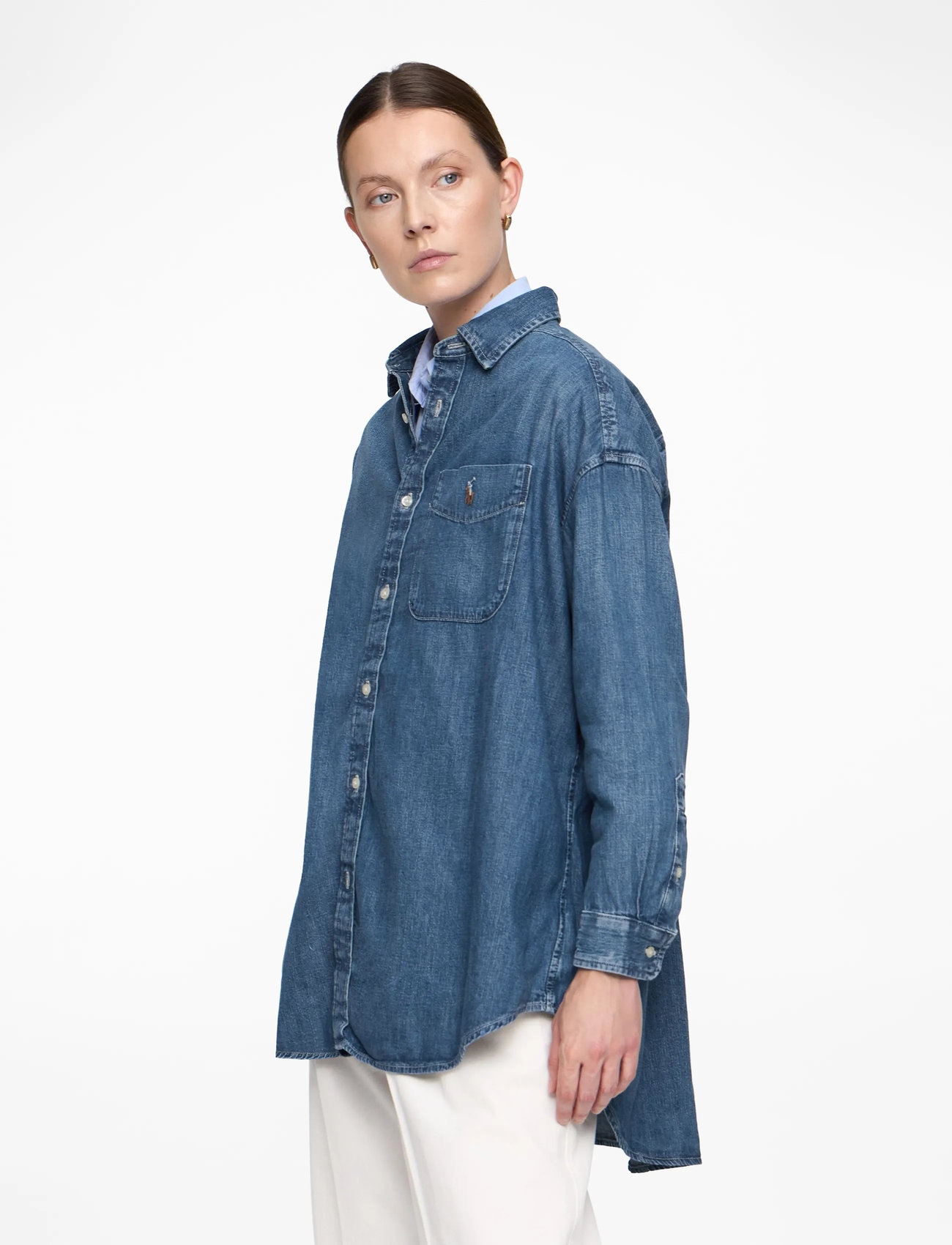 Polo Ralph Lauren - Oversize Denim Shirt - jeansskjortor - golfito wash - 4