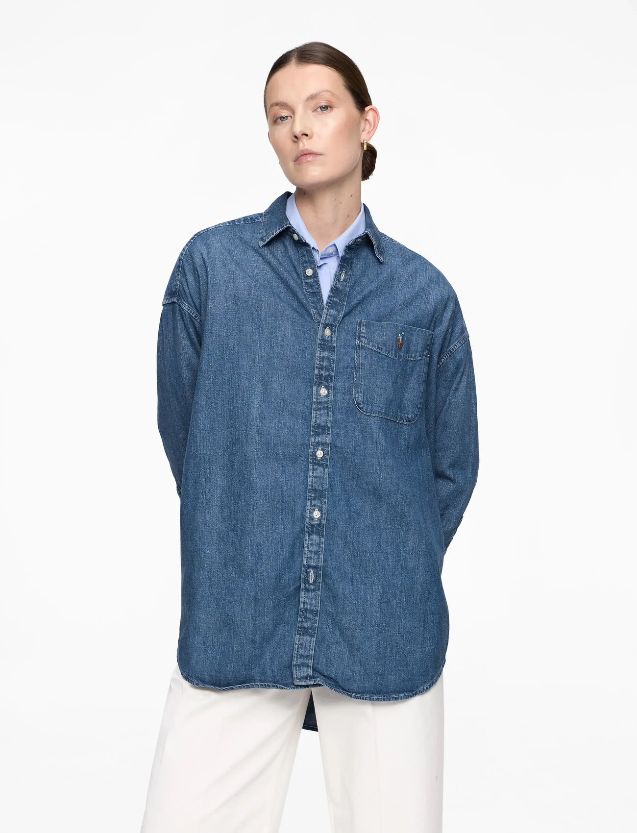 Polo Ralph Lauren - Oversize Denim Shirt - jeansskjortor - golfito wash - 0