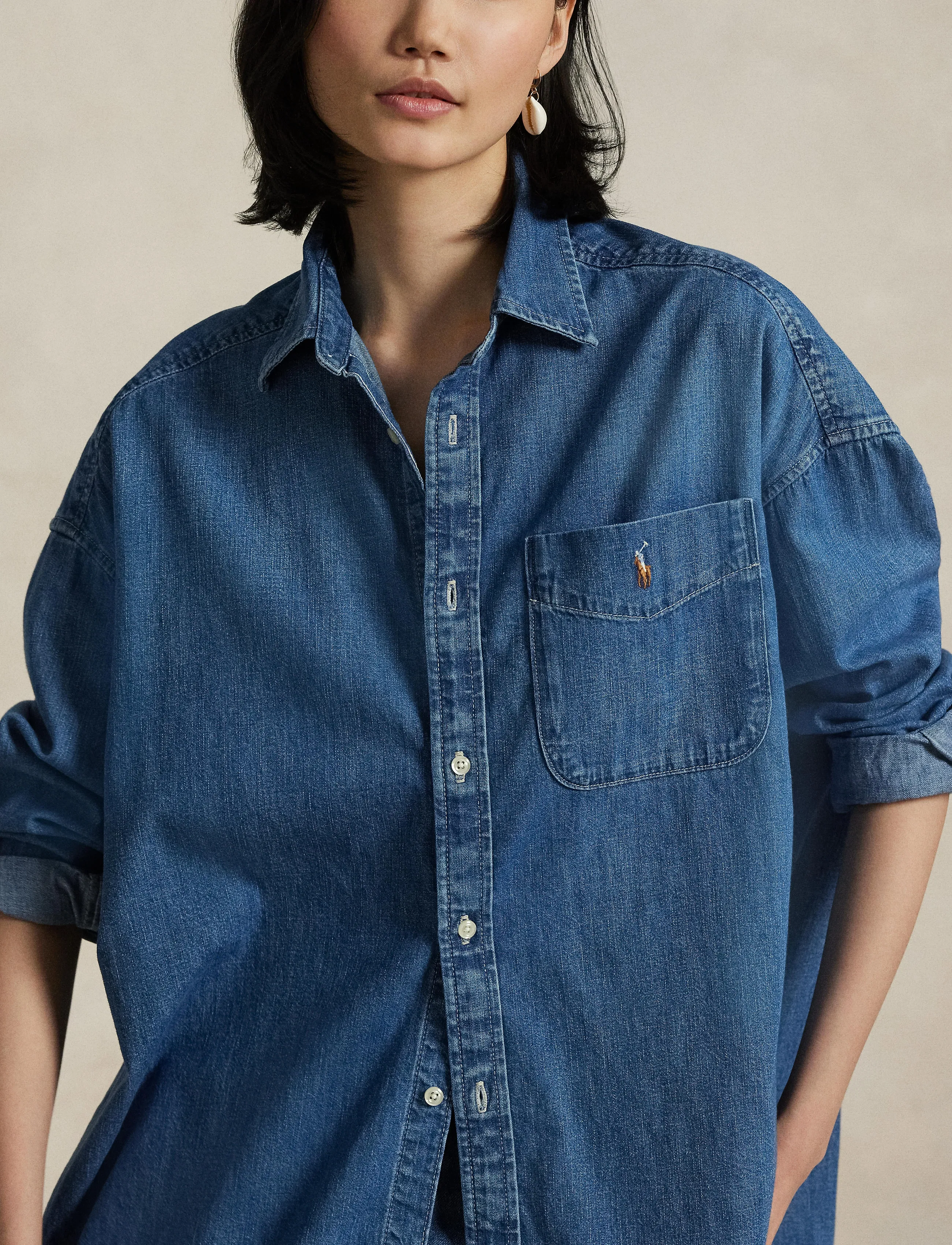 Polo Ralph Lauren Oversize Denim Shirt (PRW211969398) - Denim