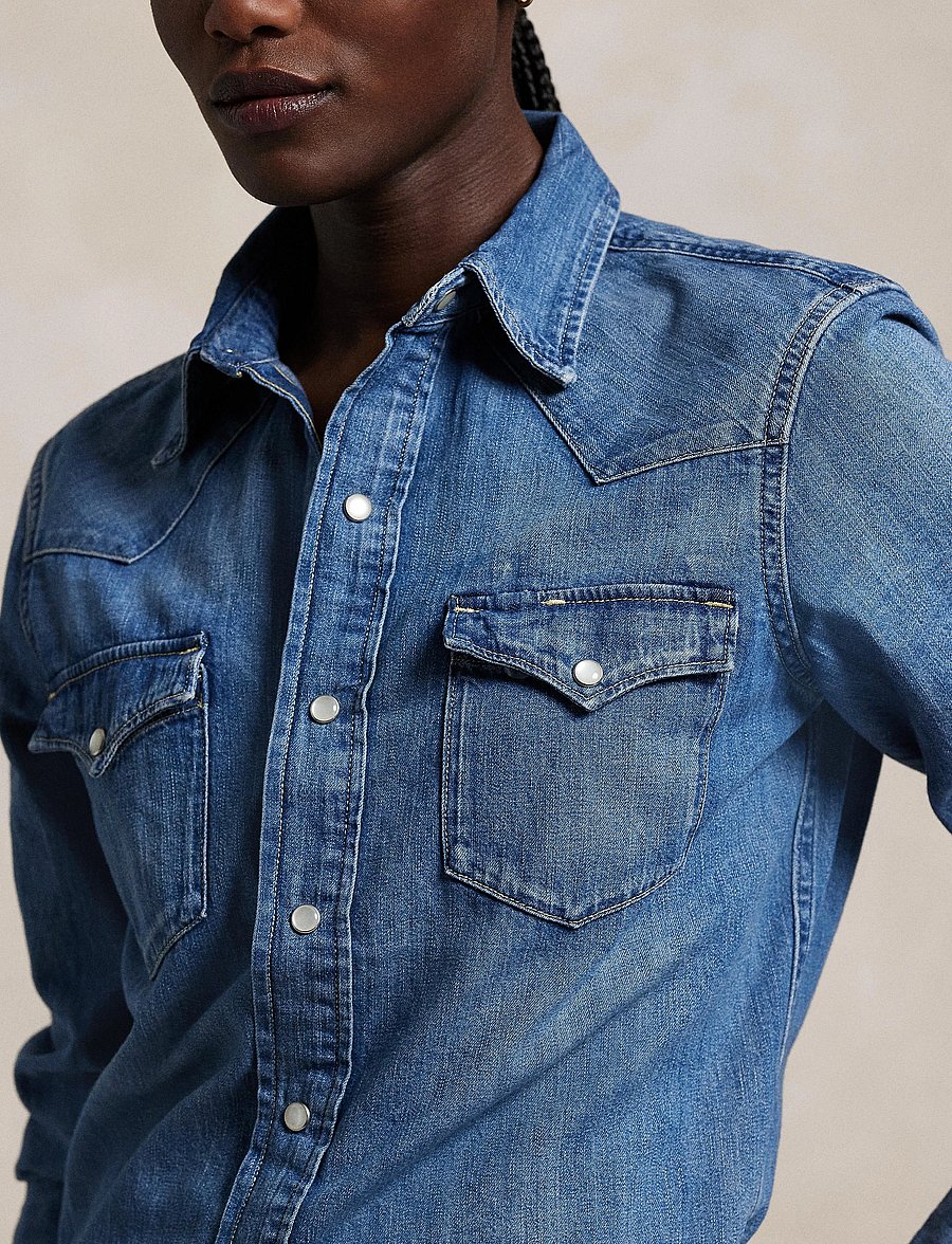 Polo Ralph Lauren - Denim Western Shirt - teksasärgid - canaria wash - 4