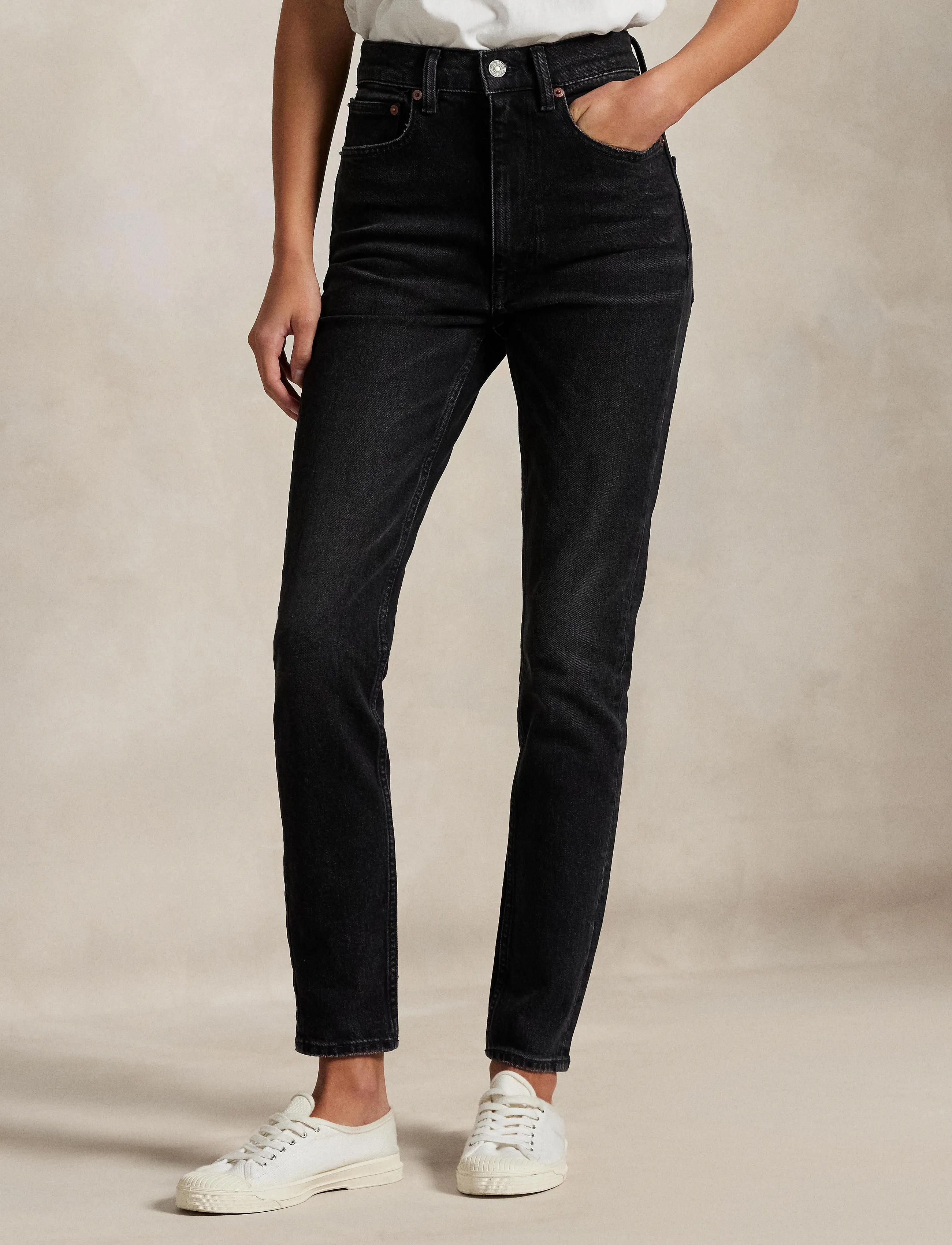 Polo Ralph Lauren Low Str Denim-Akl-Kin, 27, Jeans, Schwarz - Slim, Frauen
