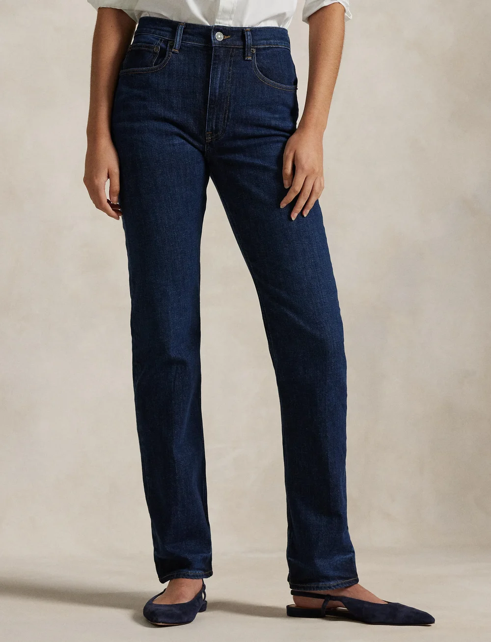 Polo Ralph Lauren - High-Rise Straight Jean - straight jeans - nazas wash - 0