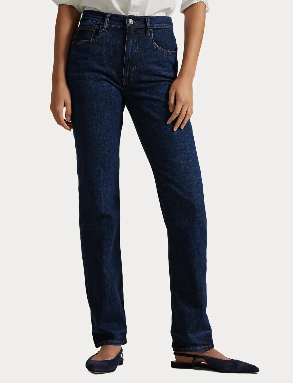 Polo Ralph Lauren - High-Rise Straight Jean - straight jeans - nazas wash - 5