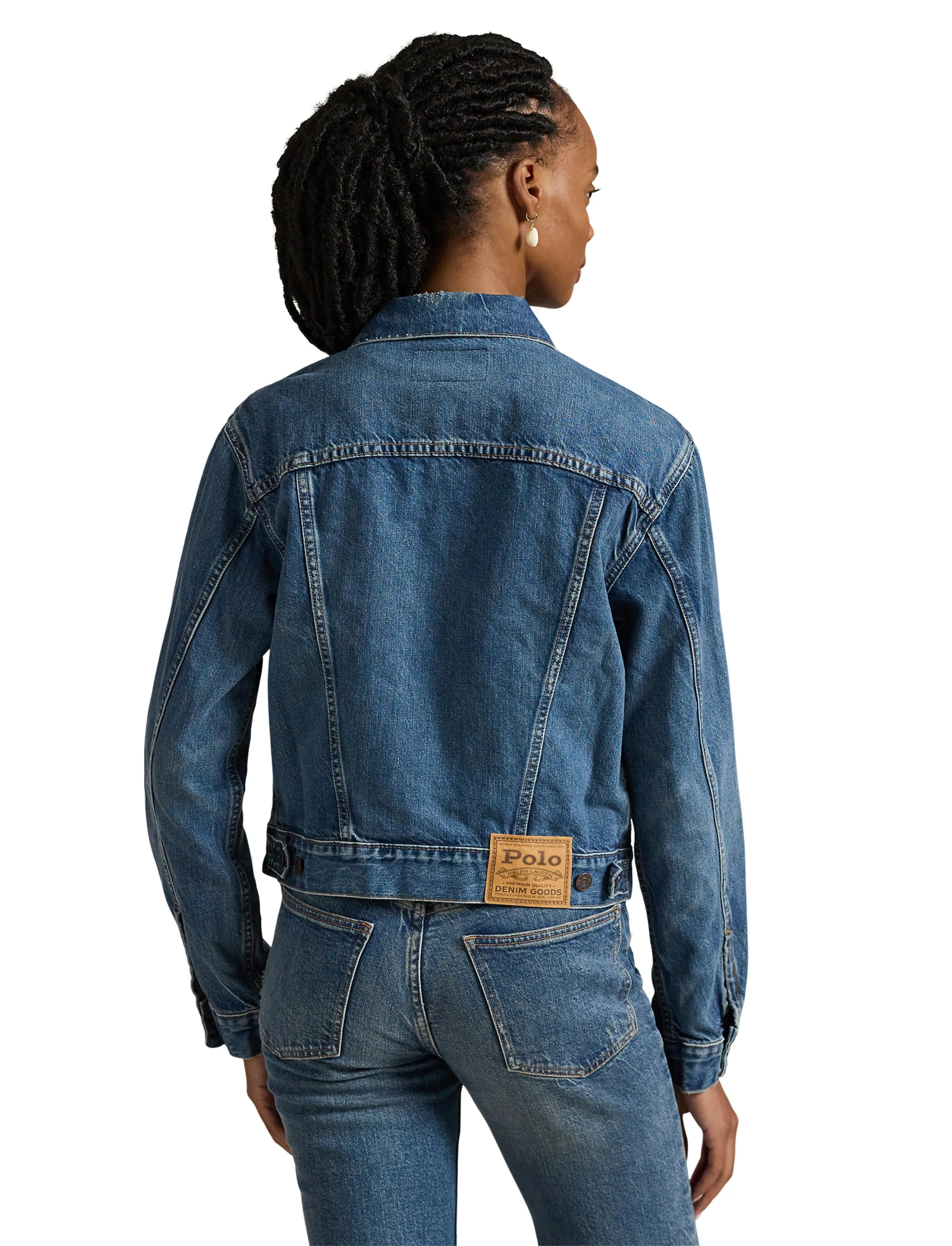 Polo Ralph Lauren Truckerjacka i blå denim dam – bild 9