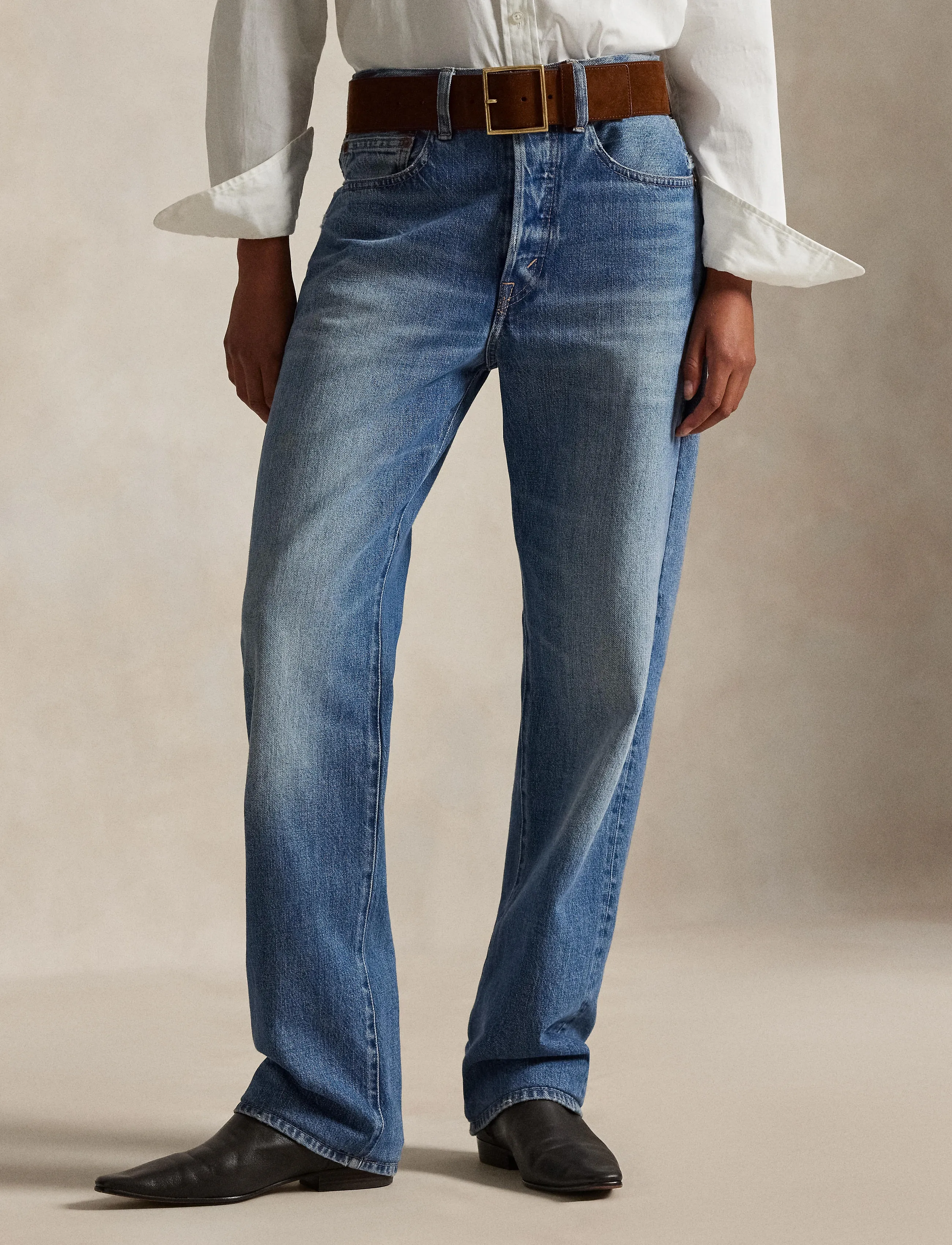 Polo Ralph Lauren 3X1 RIGID DENIM-FUL-STR - Transitional Layering - LEBEC WASH / blue
