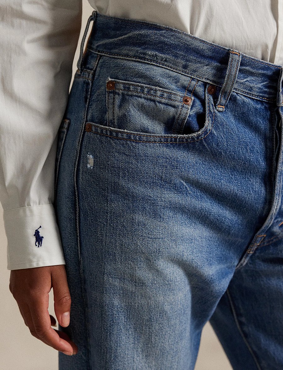 Polo Ralph Lauren - 3X1 RIGID DENIM-FUL-STR - mom-lõikega teksad - lebec wash - 4