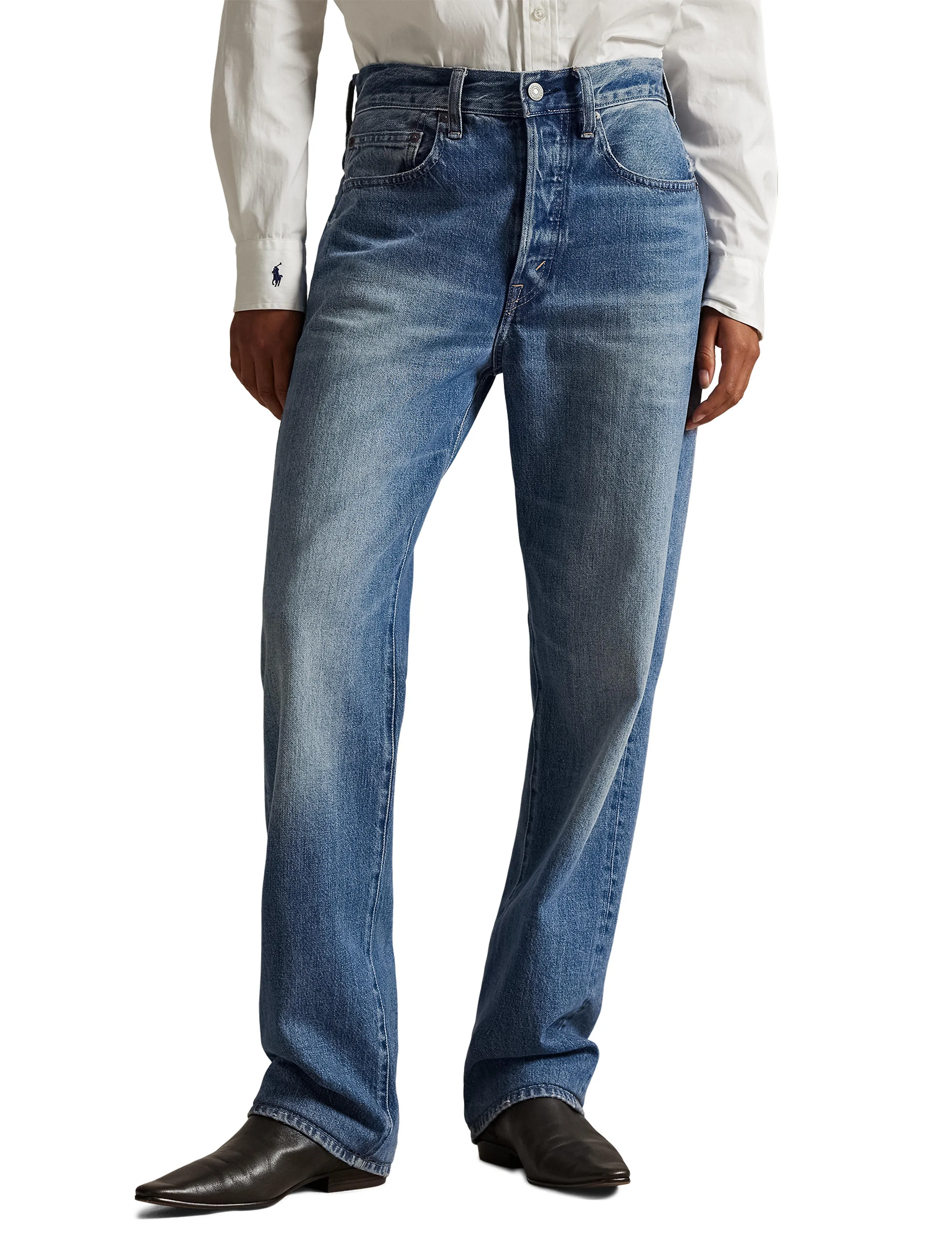 Polo Ralph Lauren Relaxed Straight Fit jeans med hög resår dam – bild 7