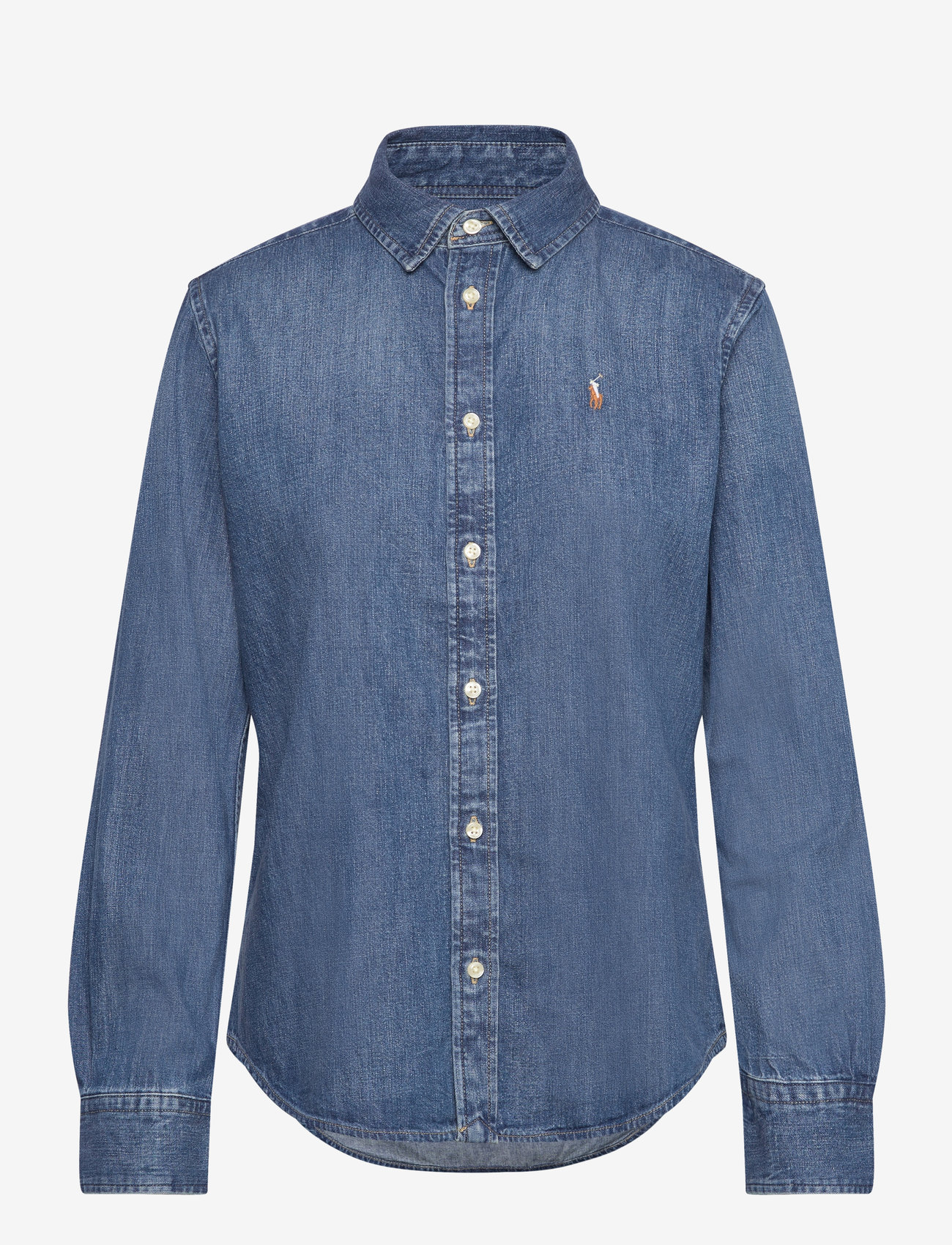 Polo Ralph Lauren - Slim Fit Denim Shirt - denimskjorter - merced wash - 0