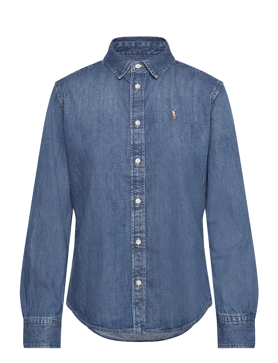 Polo Ralph Lauren - Slim Fit Denim Shirt - teksasärgid - merced wash - 0