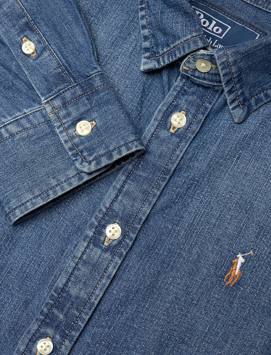 Polo Ralph Lauren - Slim Fit Denim Shirt - teksasärgid - merced wash - 2