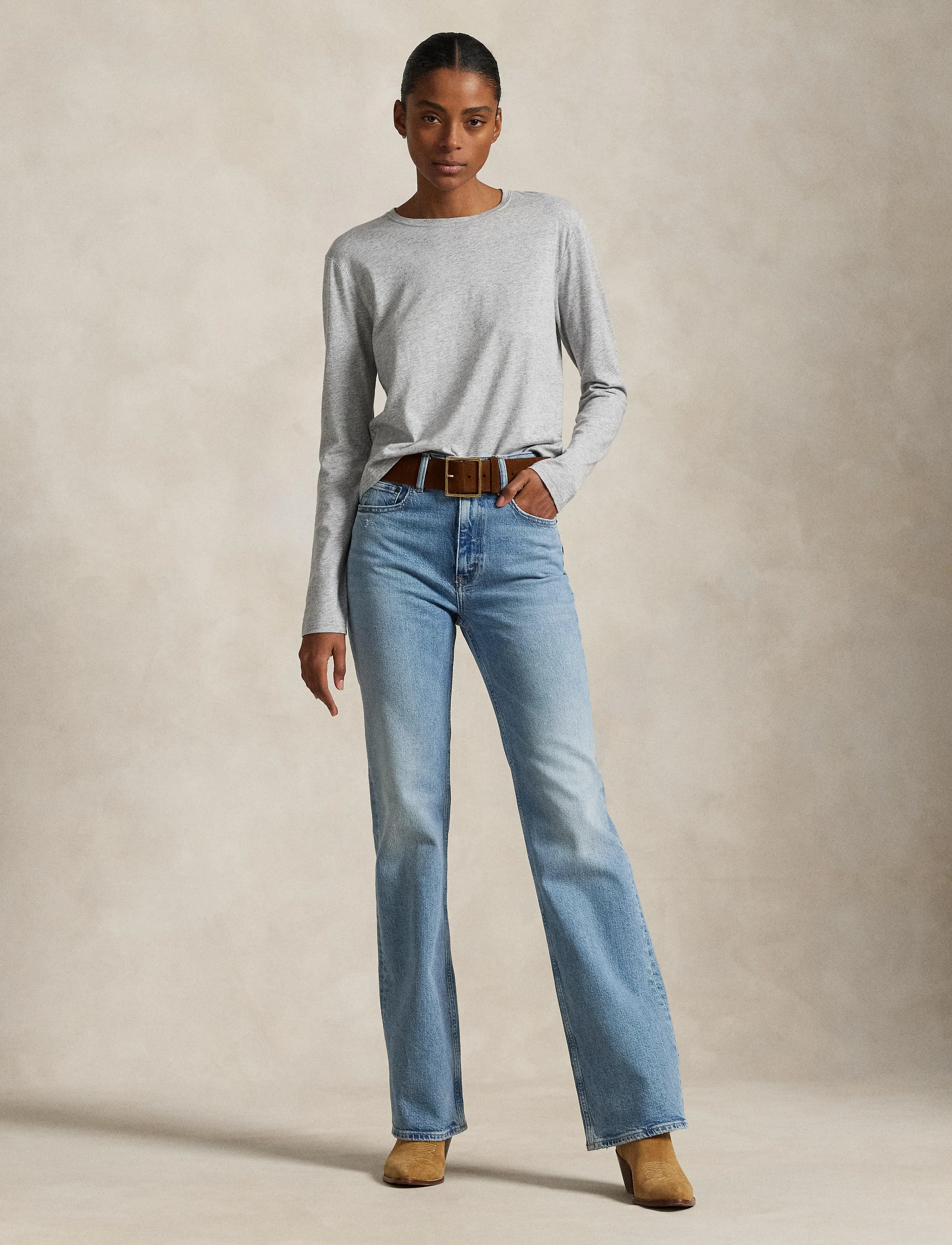 Polo Ralph Lauren - LOW STR DENIM-FUL-FLR - jeans évasés - bruini wash - 3
