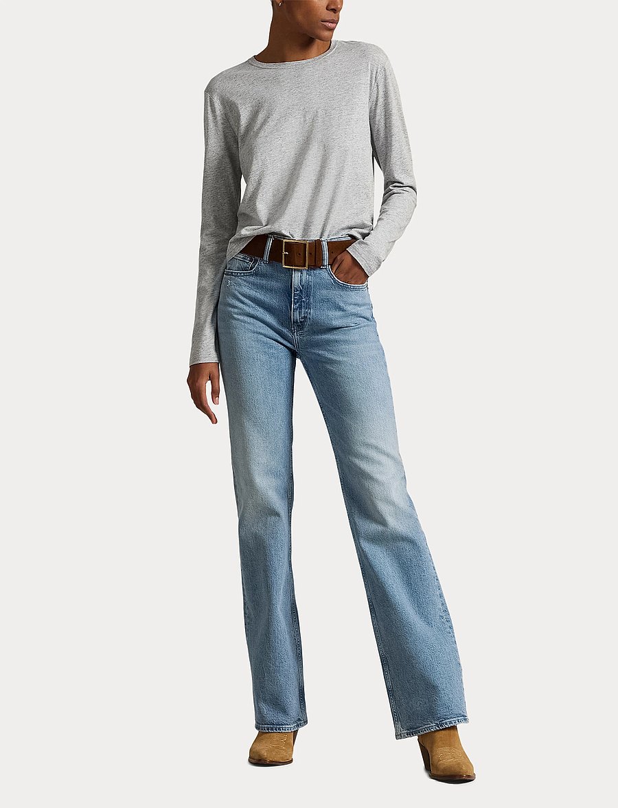 Polo Ralph Lauren - LOW STR DENIM-FUL-FLR - alt eriti laia säärega teksad - bruini wash - 4