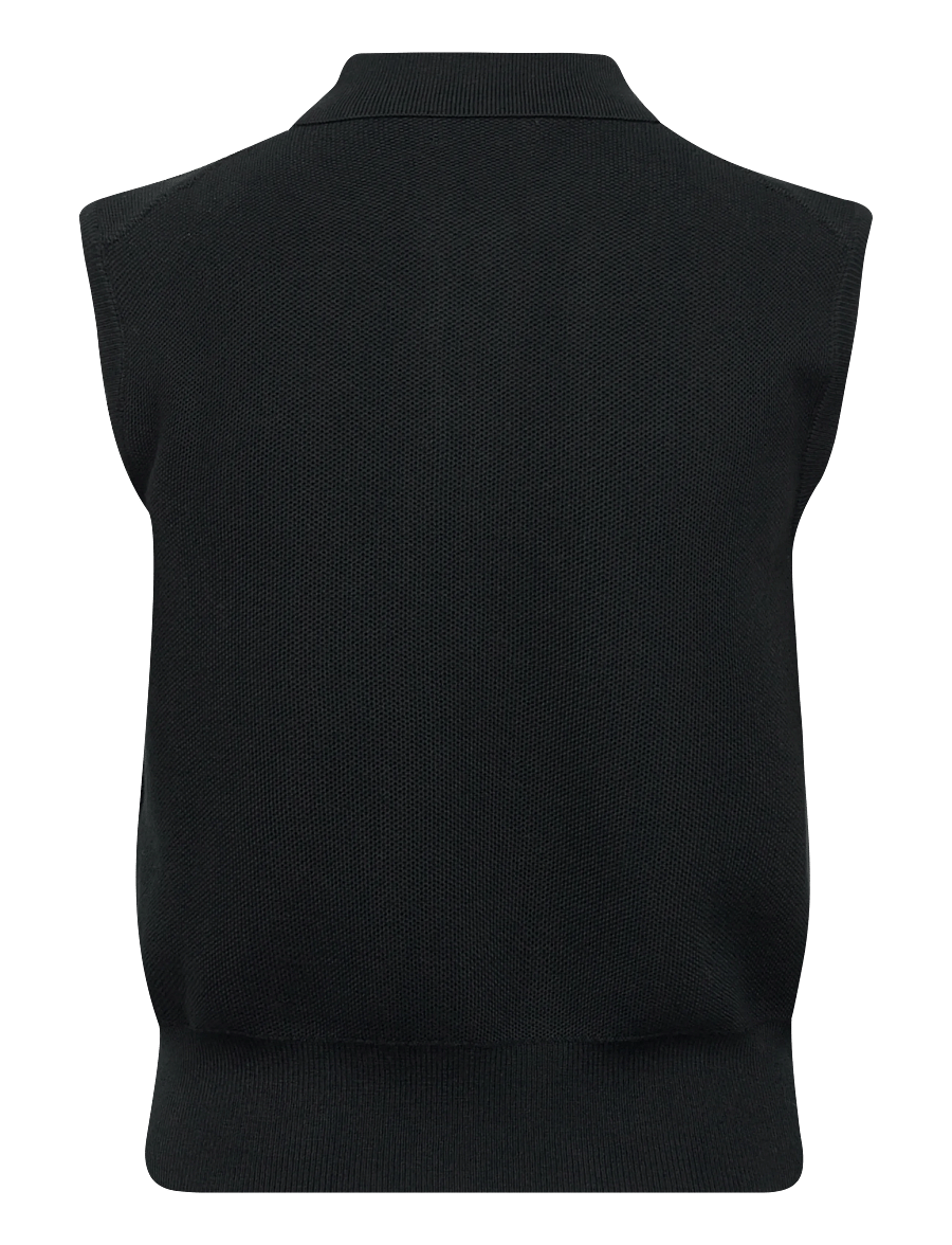 Polo Ralph Lauren - Cotton Cropped Sleeveless Polo Sweater - Ärmellose tops - polo black - 1