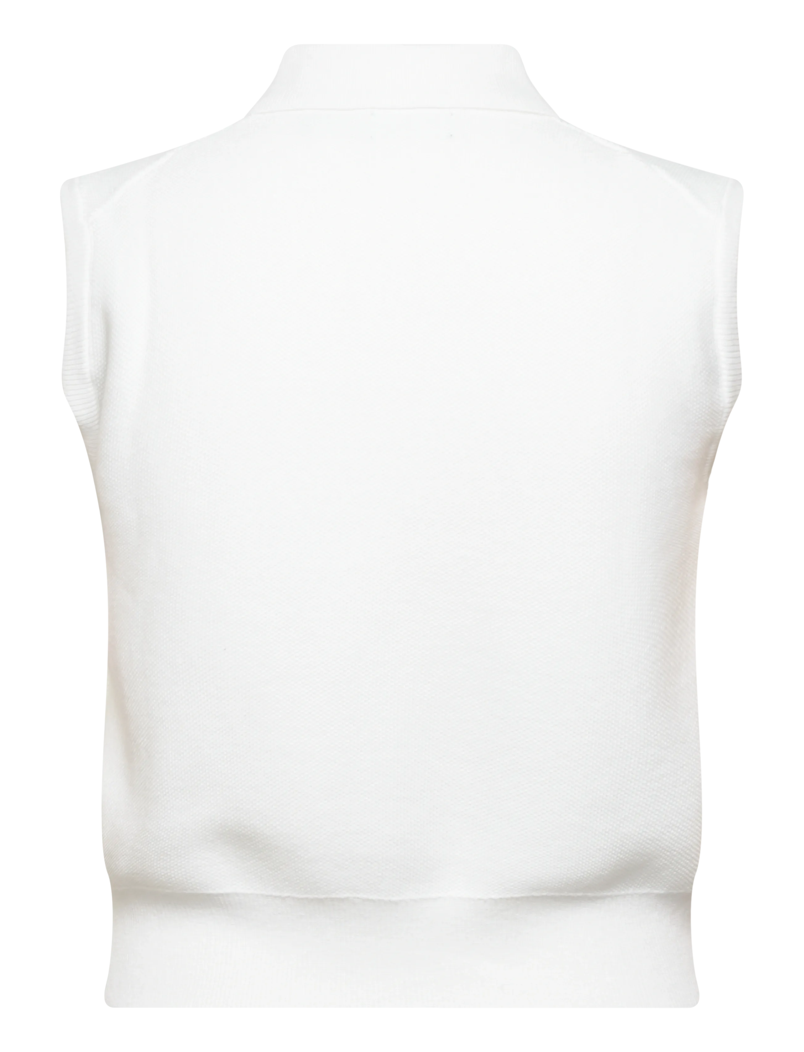 Polo Ralph Lauren - Cotton Cropped Sleeveless Polo Sweater - poloskjorter - white - 1