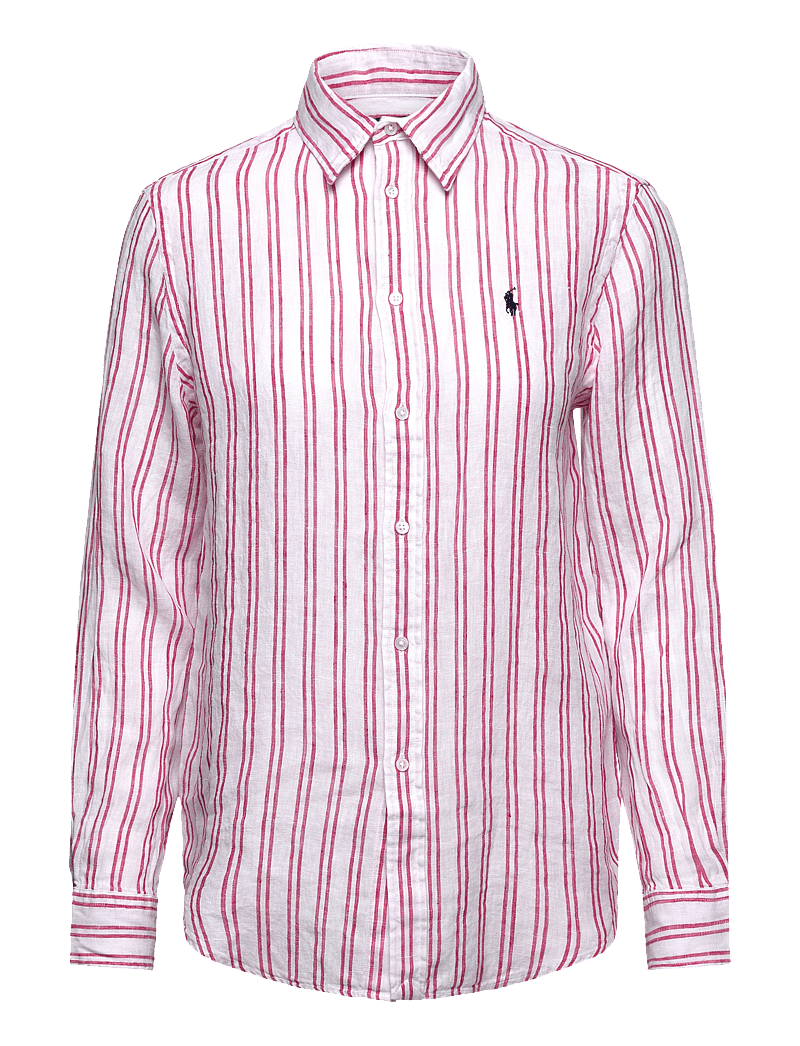 Polo Ralph Lauren - Classic Fit Striped Linen Shirt - linased särgid - 1879b white/red - 0