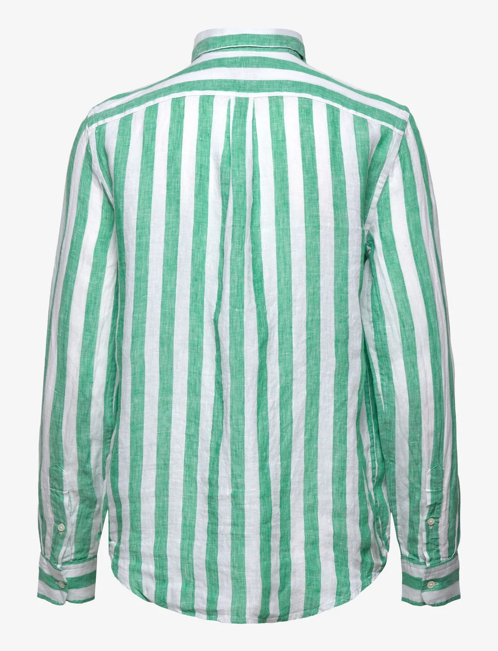 Polo Ralph Lauren - Classic Fit Striped Linen Shirt - linneskjortor - 4567b green/white - 1