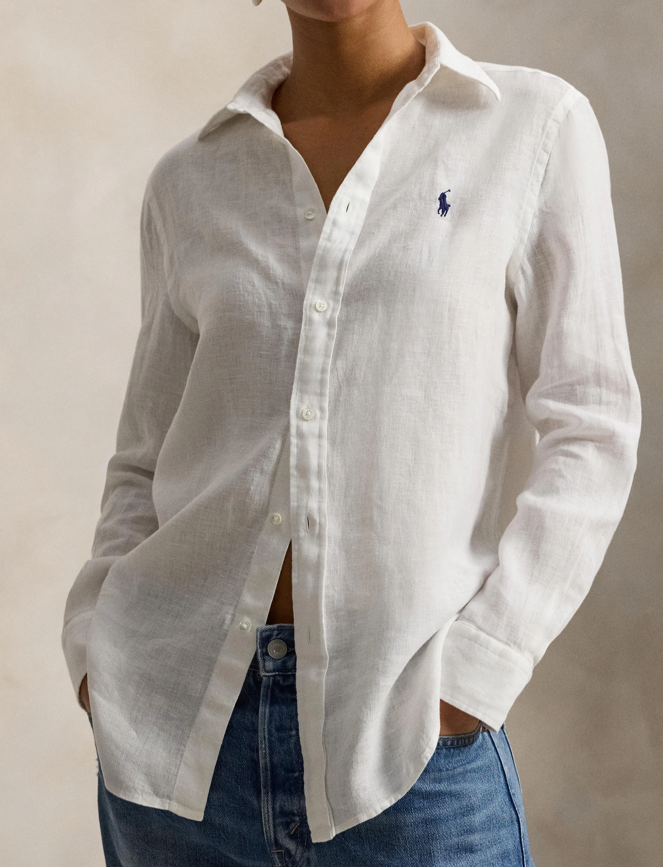 Polo Ralph Lauren - Classic Fit Linen Shirt - chemises en jeans - classic oxford wh - 3