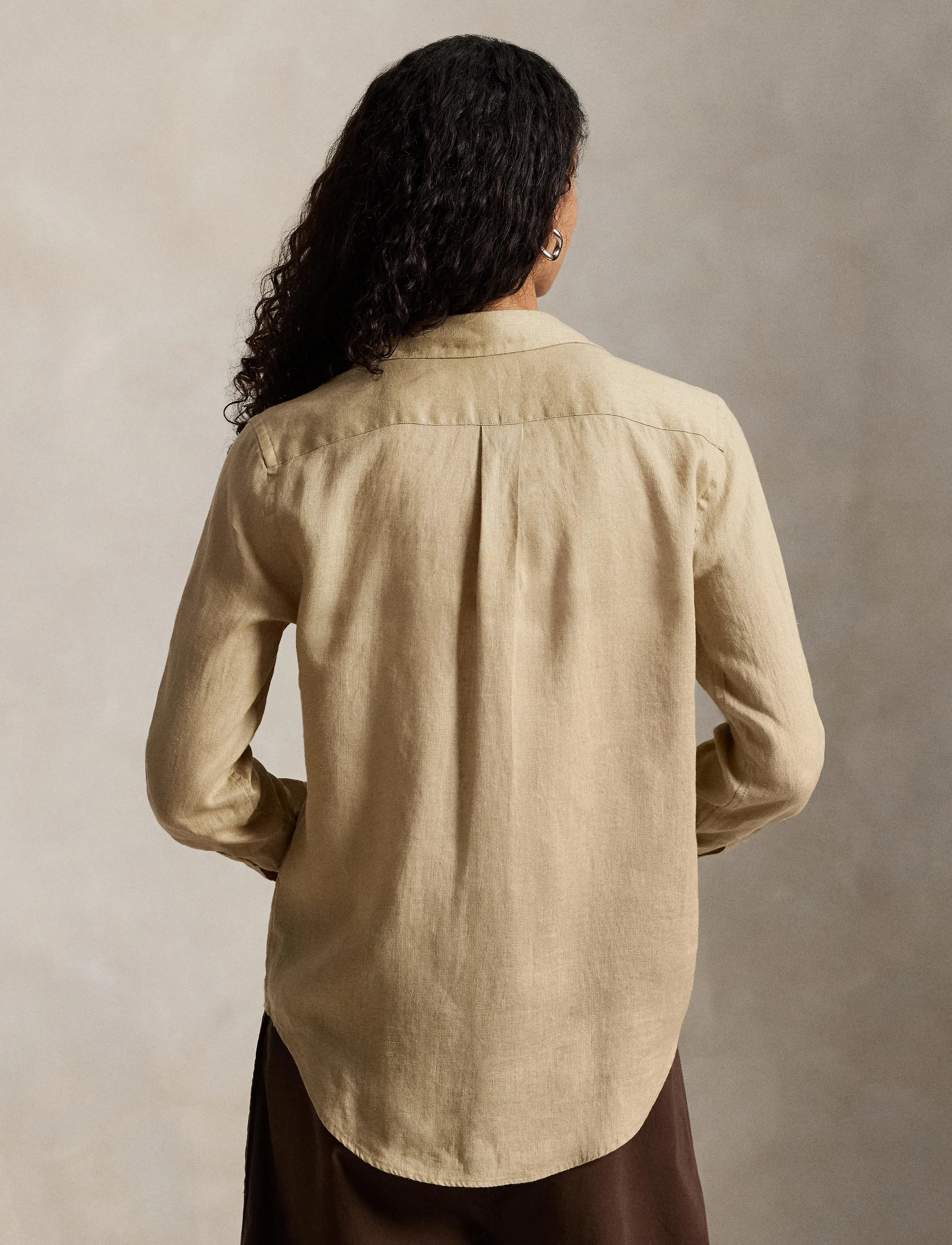 Polo Ralph Lauren - Classic Fit Linen Shirt - denimskjorter - coastal beige - 2