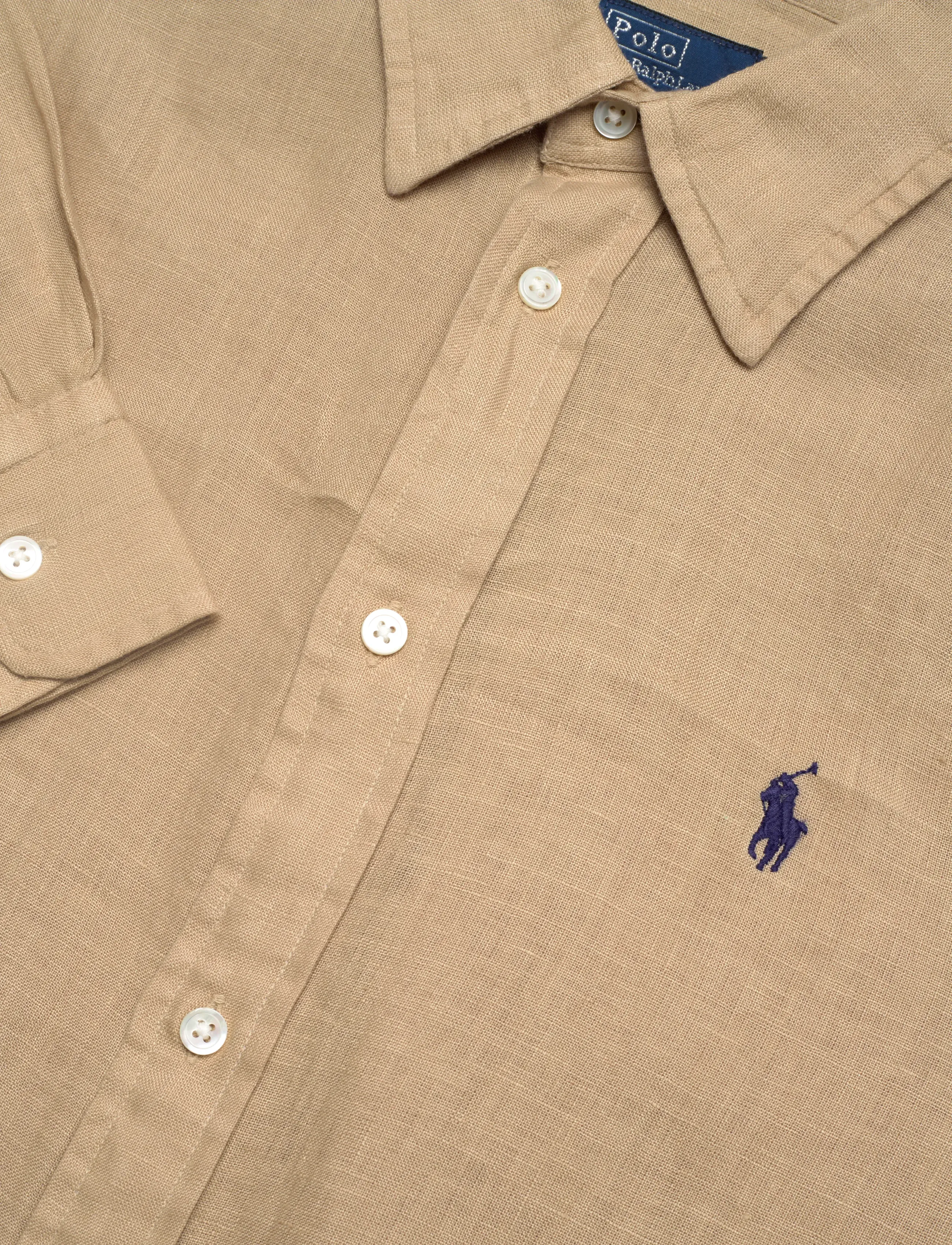 Polo Ralph Lauren - Classic Fit Linen Shirt - denimskjorter - coastal beige - 4
