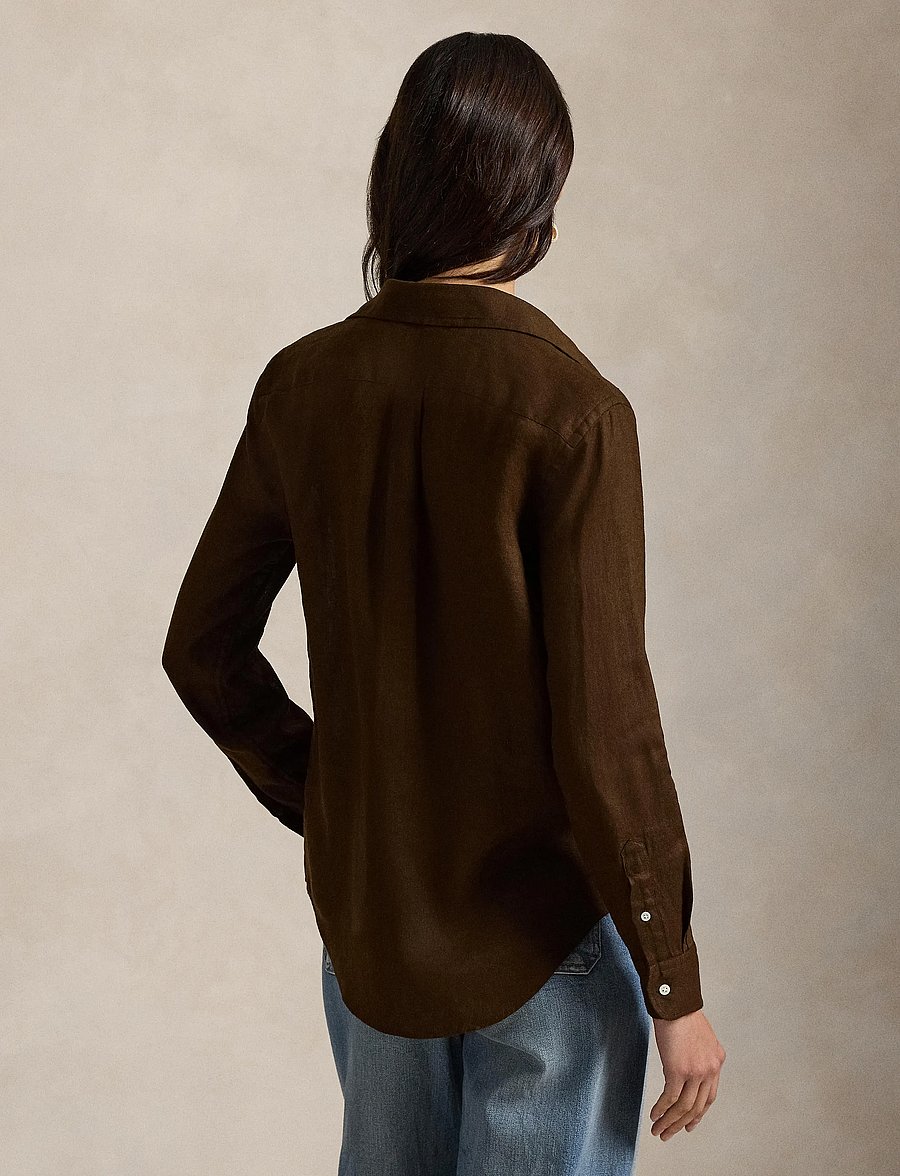Polo Ralph Lauren - Classic Fit Linen Shirt - jeanshemden - dark brown - 3