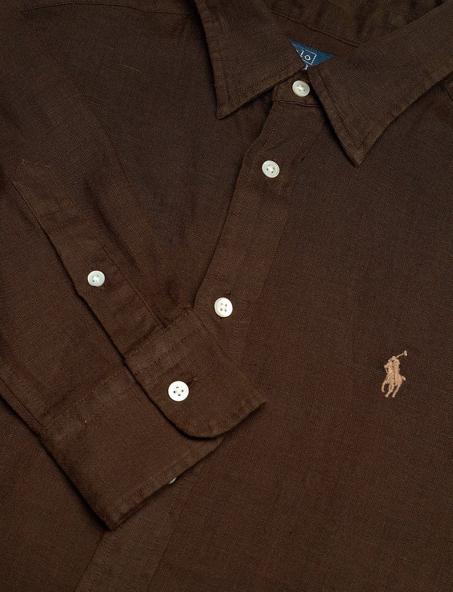 Polo Ralph Lauren - Classic Fit Linen Shirt - jeanshemden - dark brown - 5