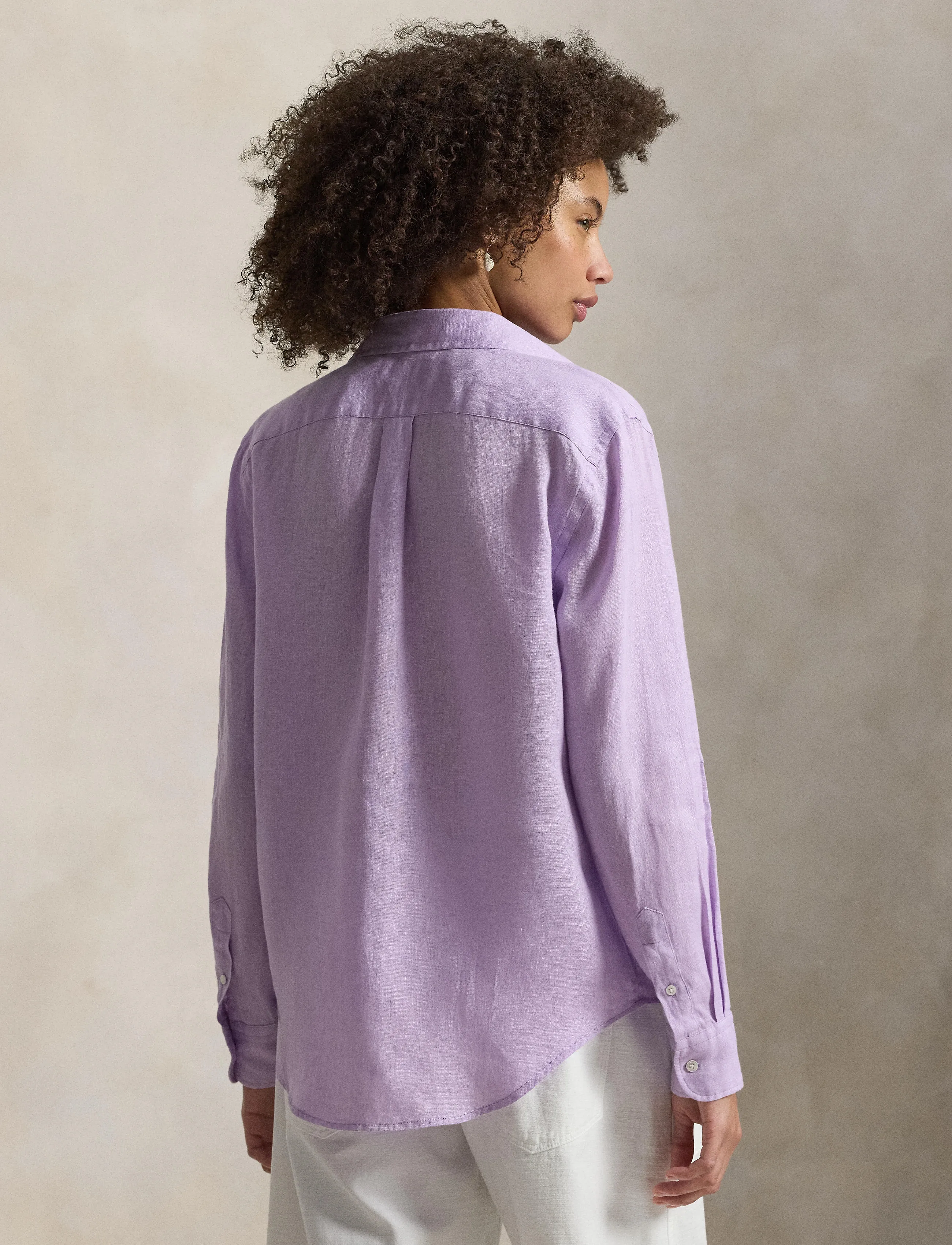 Polo Ralph Lauren - Classic Fit Linen Shirt - denimskjorter - light mauve - 3