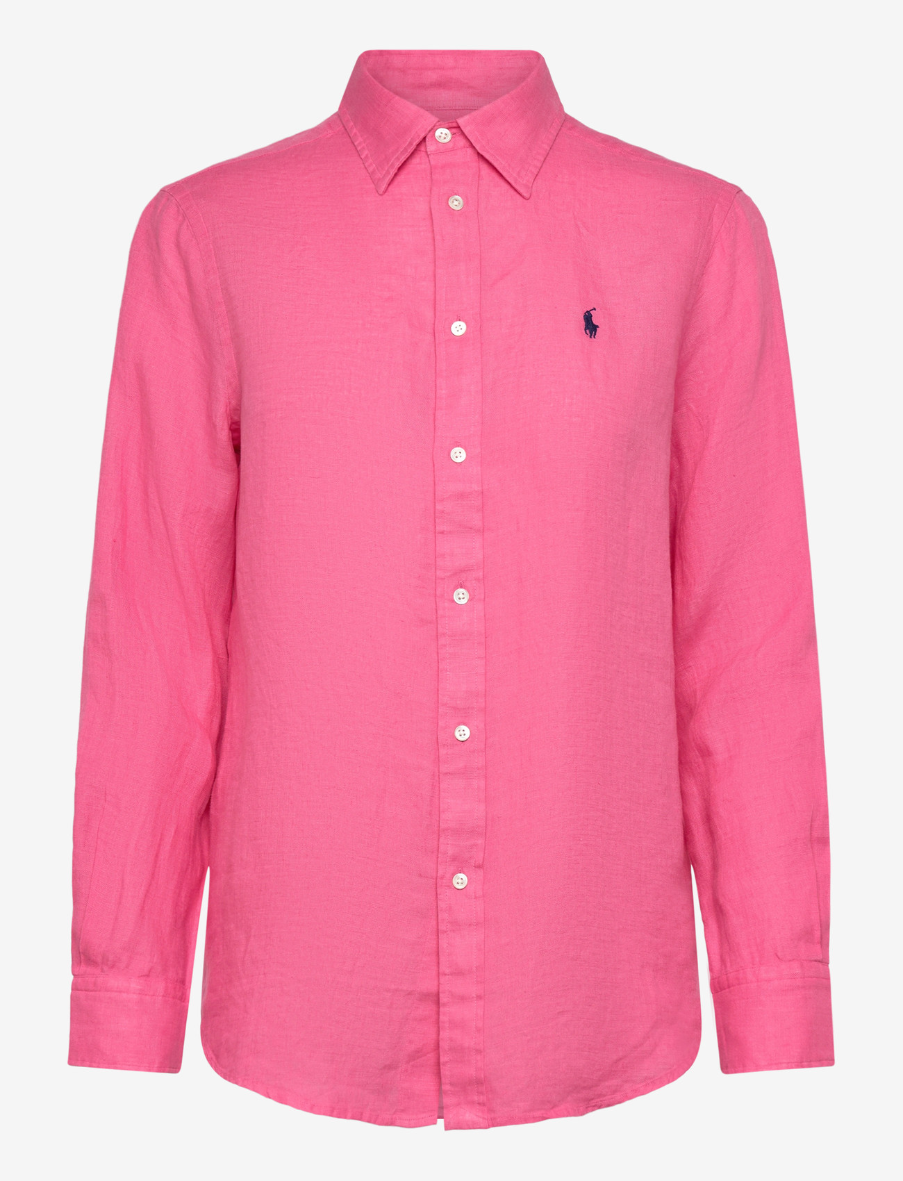 Polo Ralph Lauren - Classic Fit Linen Shirt - jeansskjortor - pink - 0