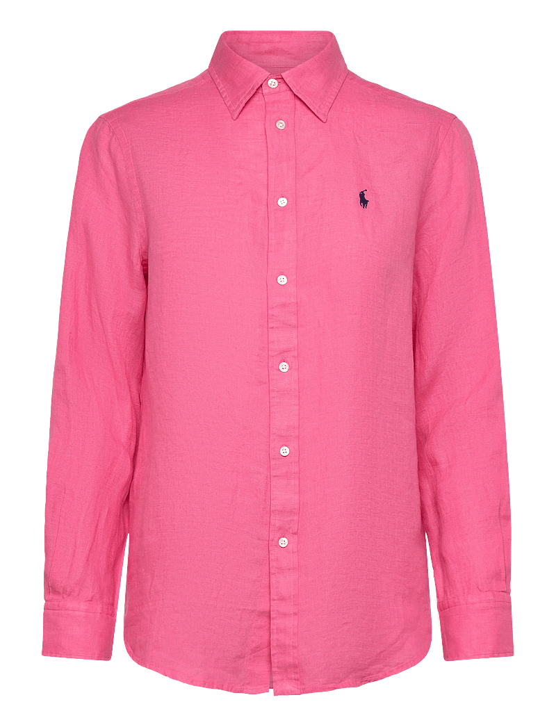 Polo Ralph Lauren - Classic Fit Linen Shirt - jeansskjortor - pink - 0