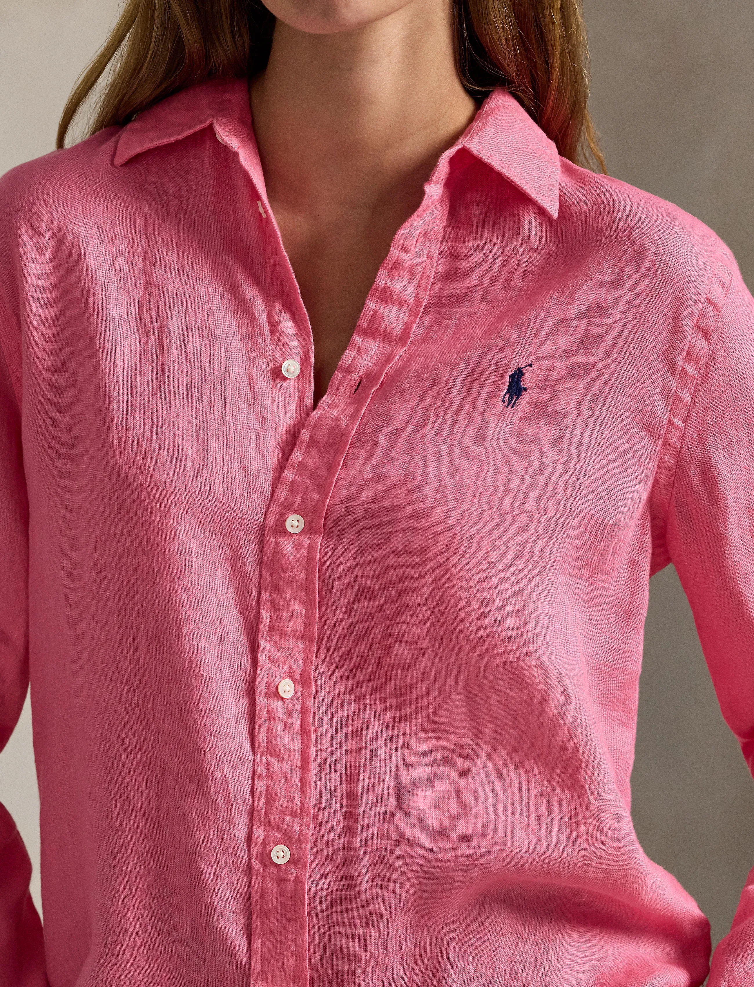 Polo Ralph Lauren - Classic Fit Linen Shirt - jeanshemden - pink - 5
