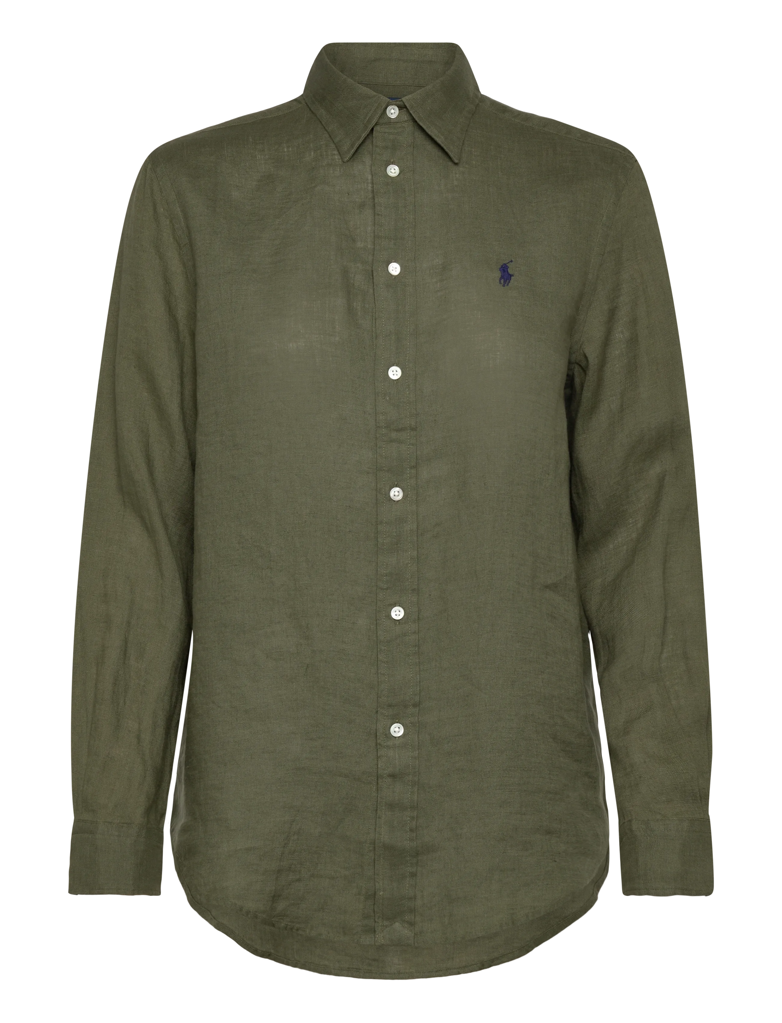 Polo Ralph Lauren Classic Fit Linen Shirt - Kontorskläder - SUPPLY OLIVE / green