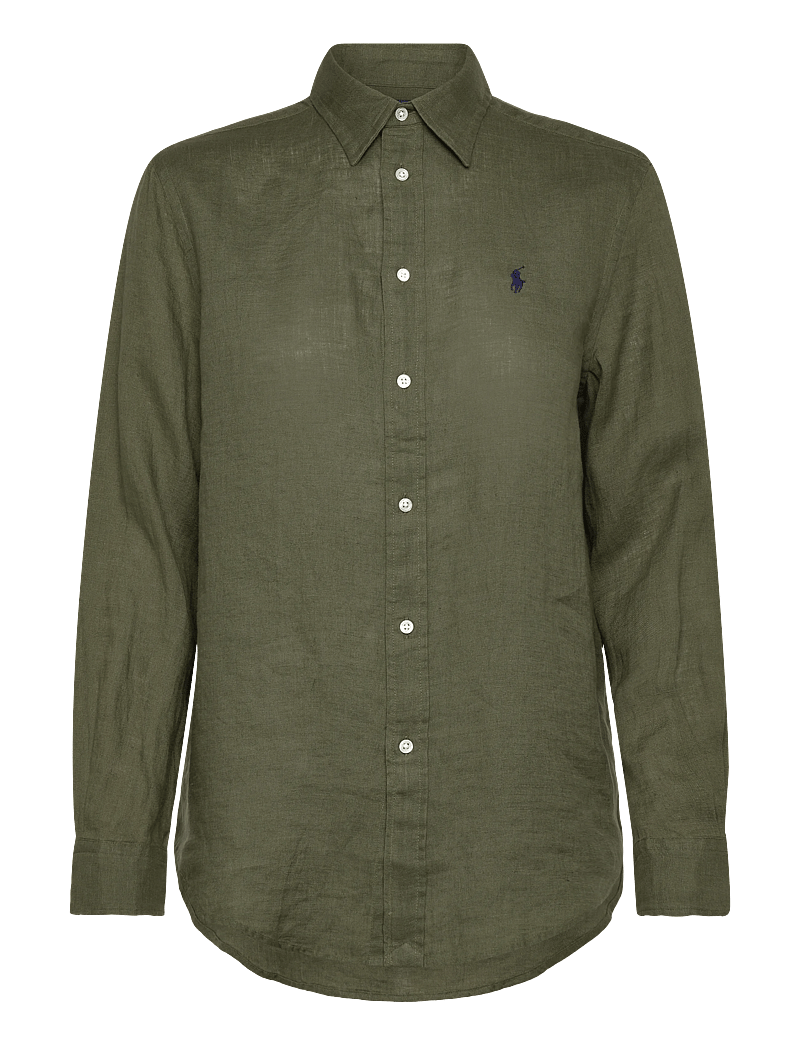 Polo Ralph Lauren - Classic Fit Linen Shirt - jeansskjortor - supply olive - 0