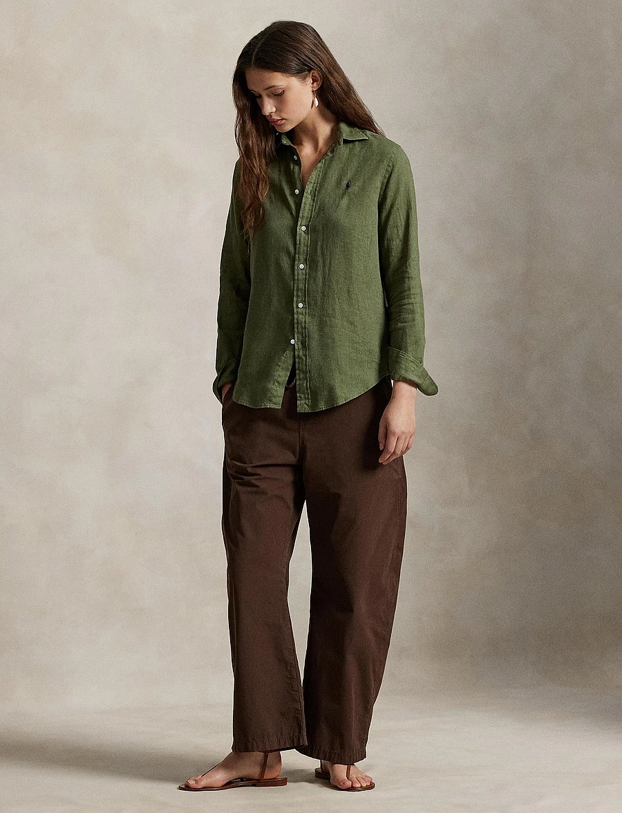 Polo Ralph Lauren - Classic Fit Linen Shirt - jeanshemden - supply olive - 0