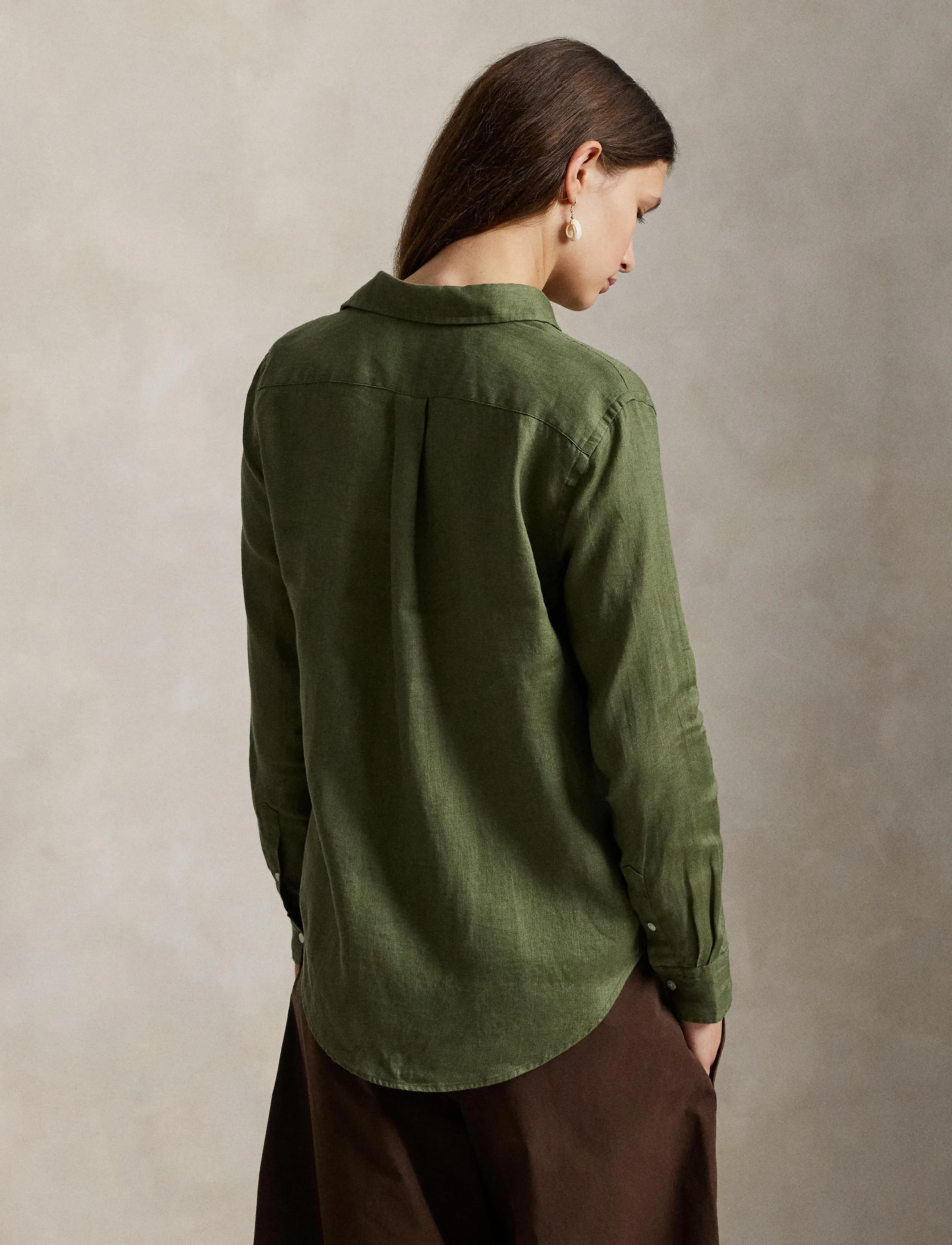 Polo Ralph Lauren - Classic Fit Linen Shirt - denimskjorter - supply olive - 3