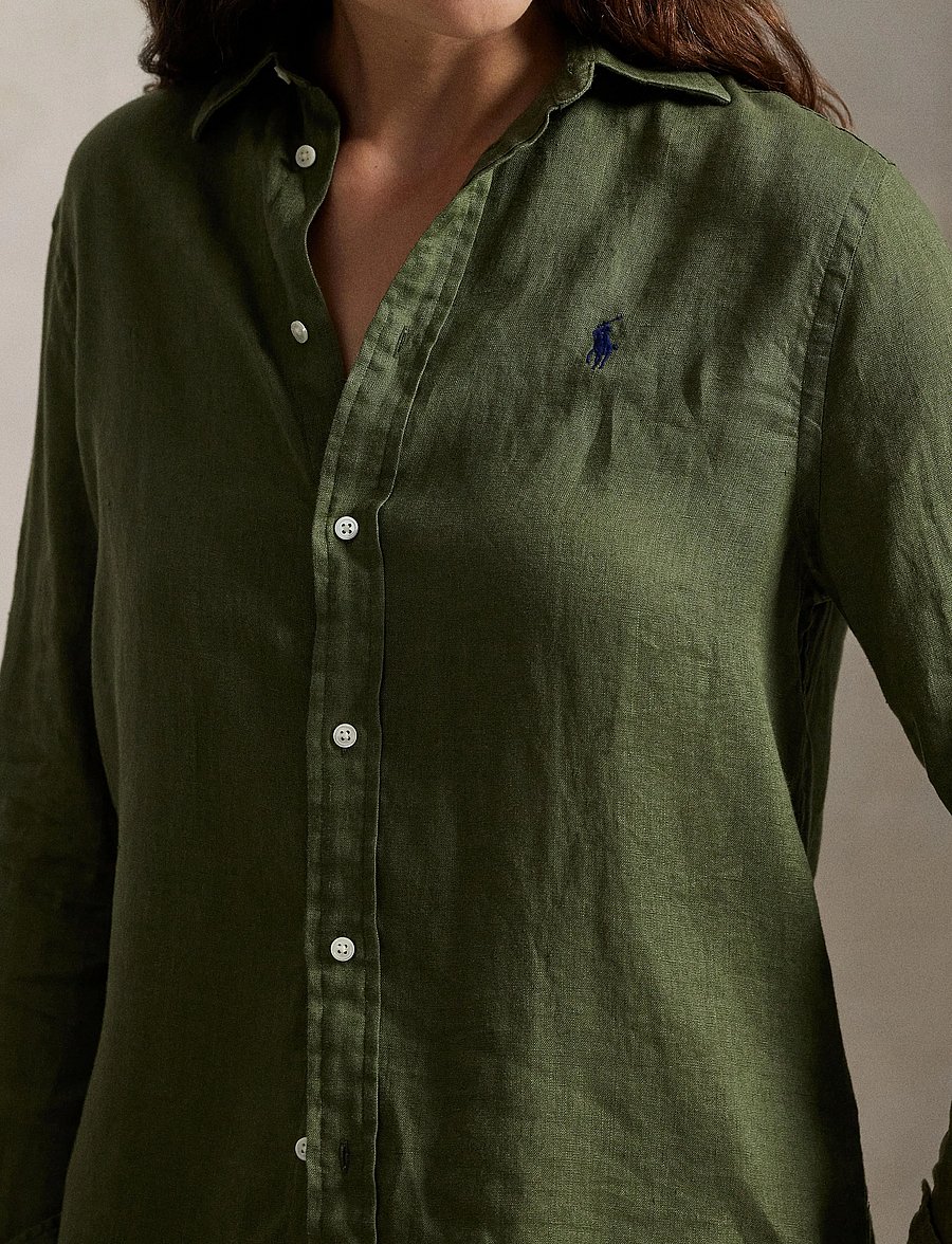 Polo Ralph Lauren - Classic Fit Linen Shirt - jeanshemden - supply olive - 4